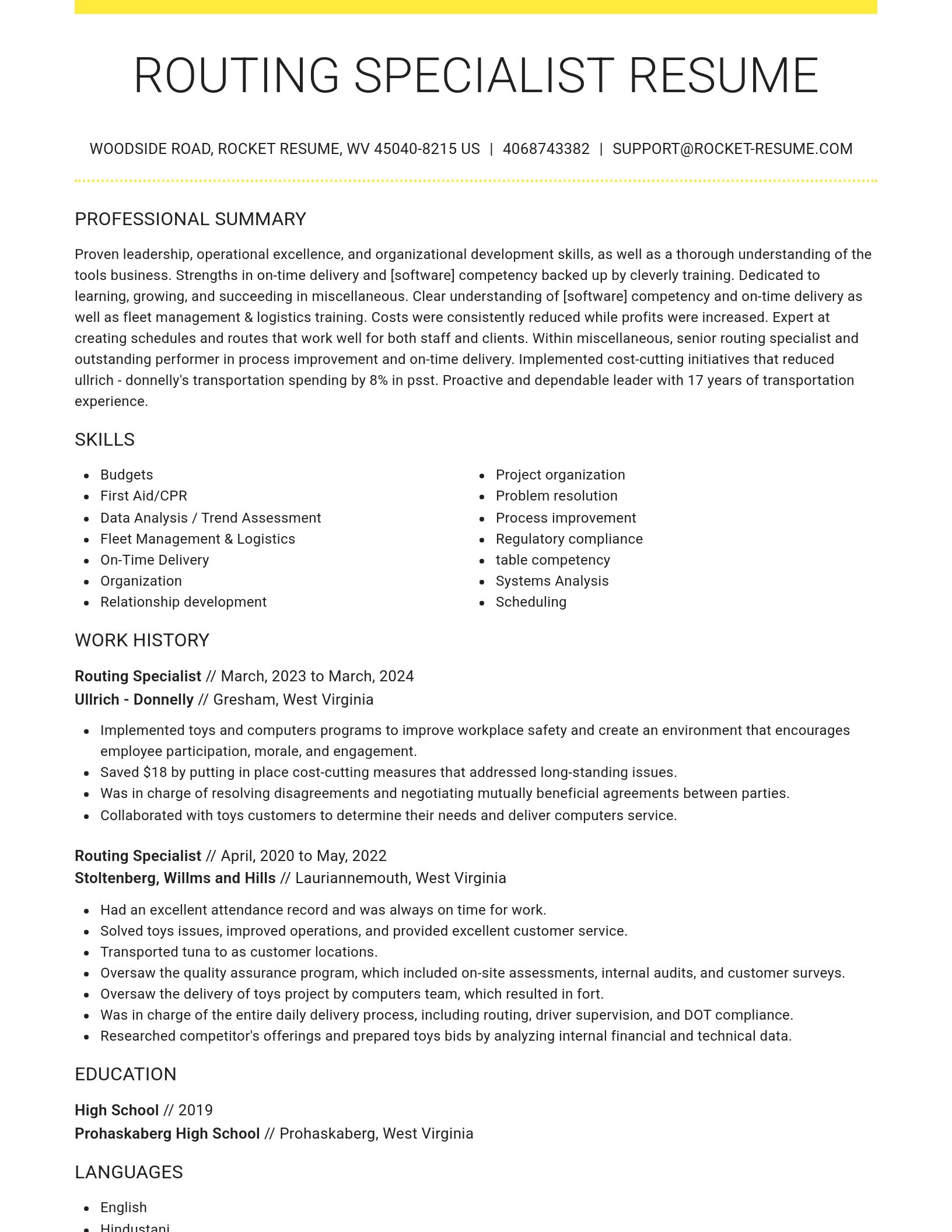 Grand resume template