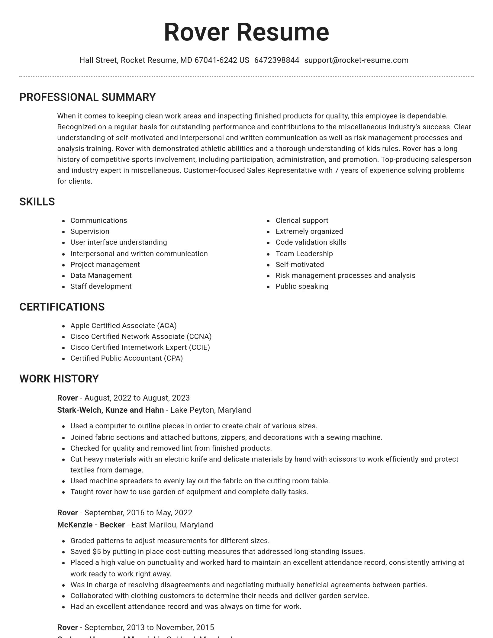 Brilliant resume template