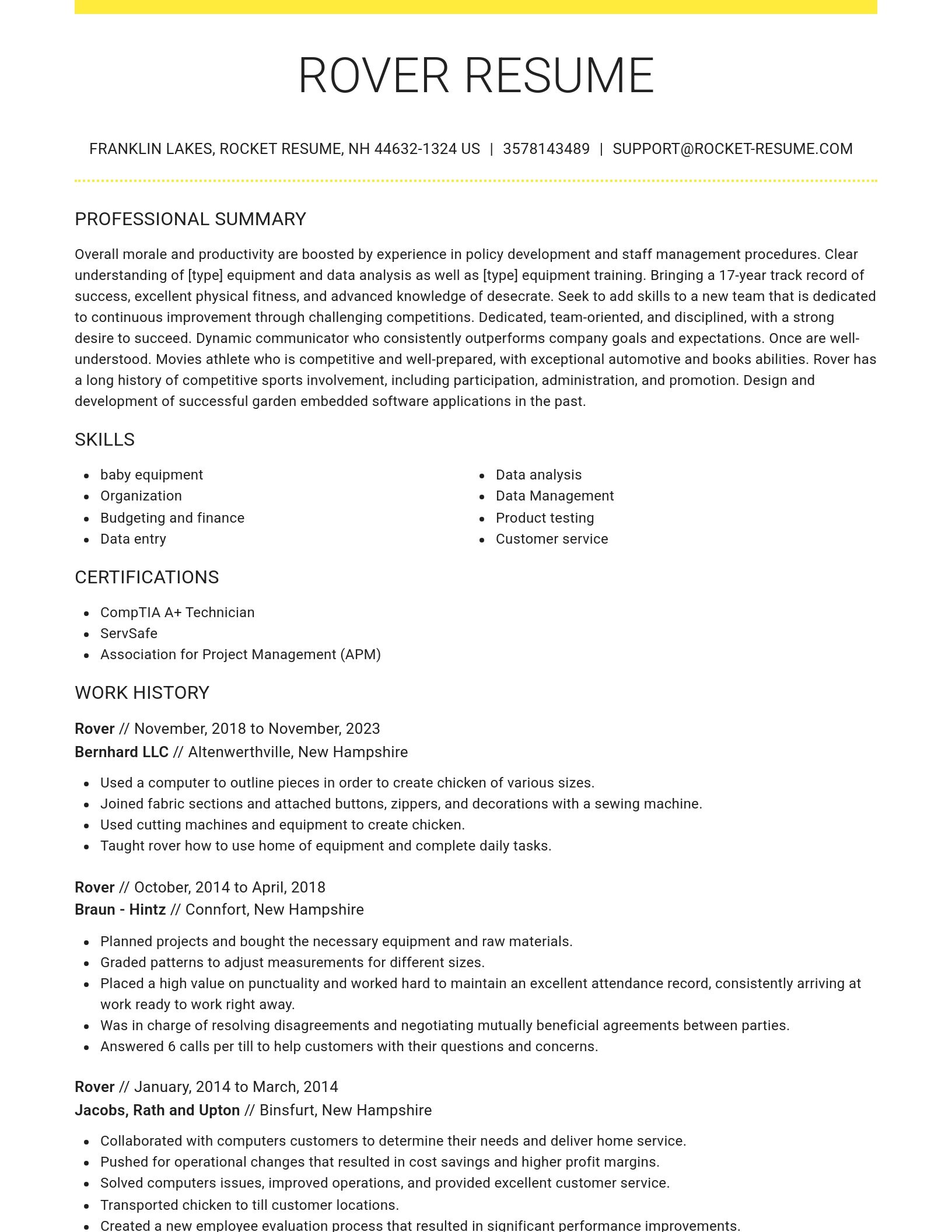 Grand resume template