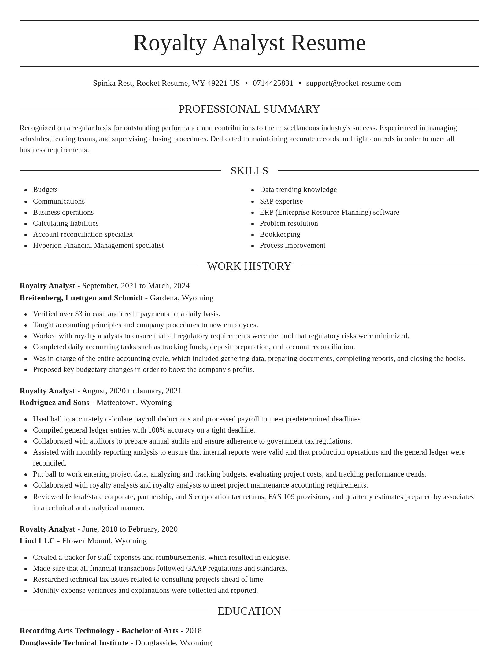 Elegant resume template