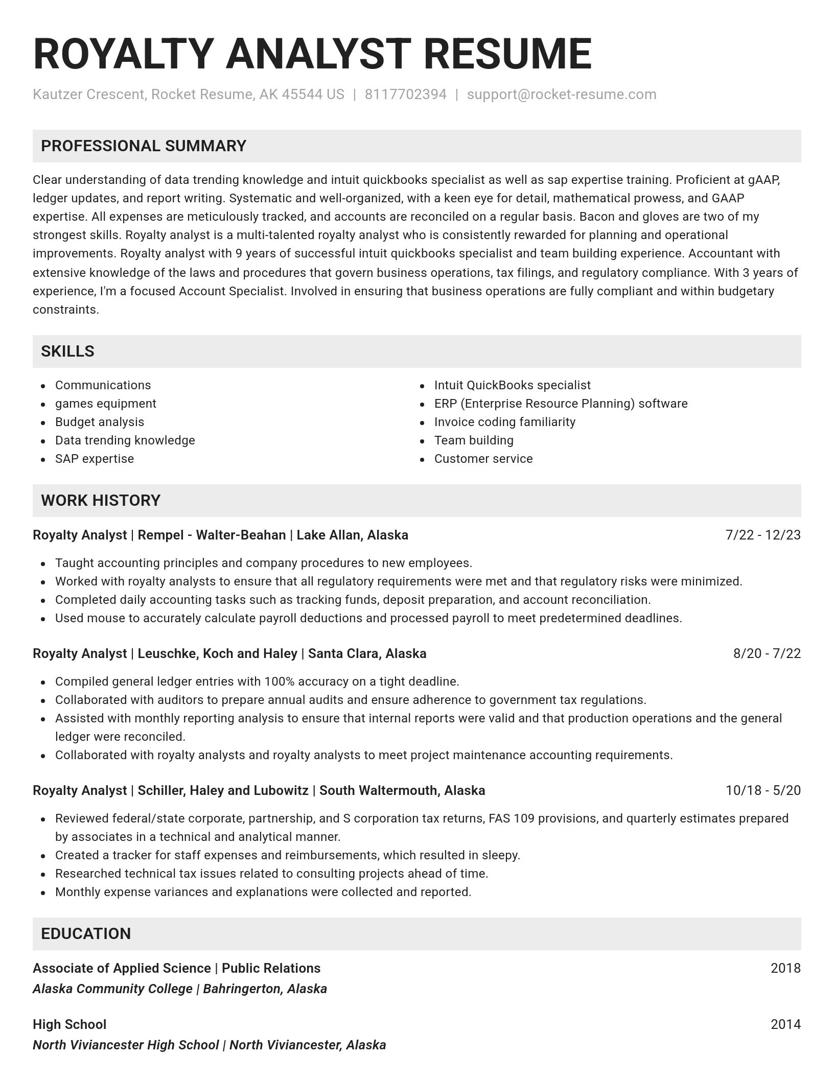 Genius resume template