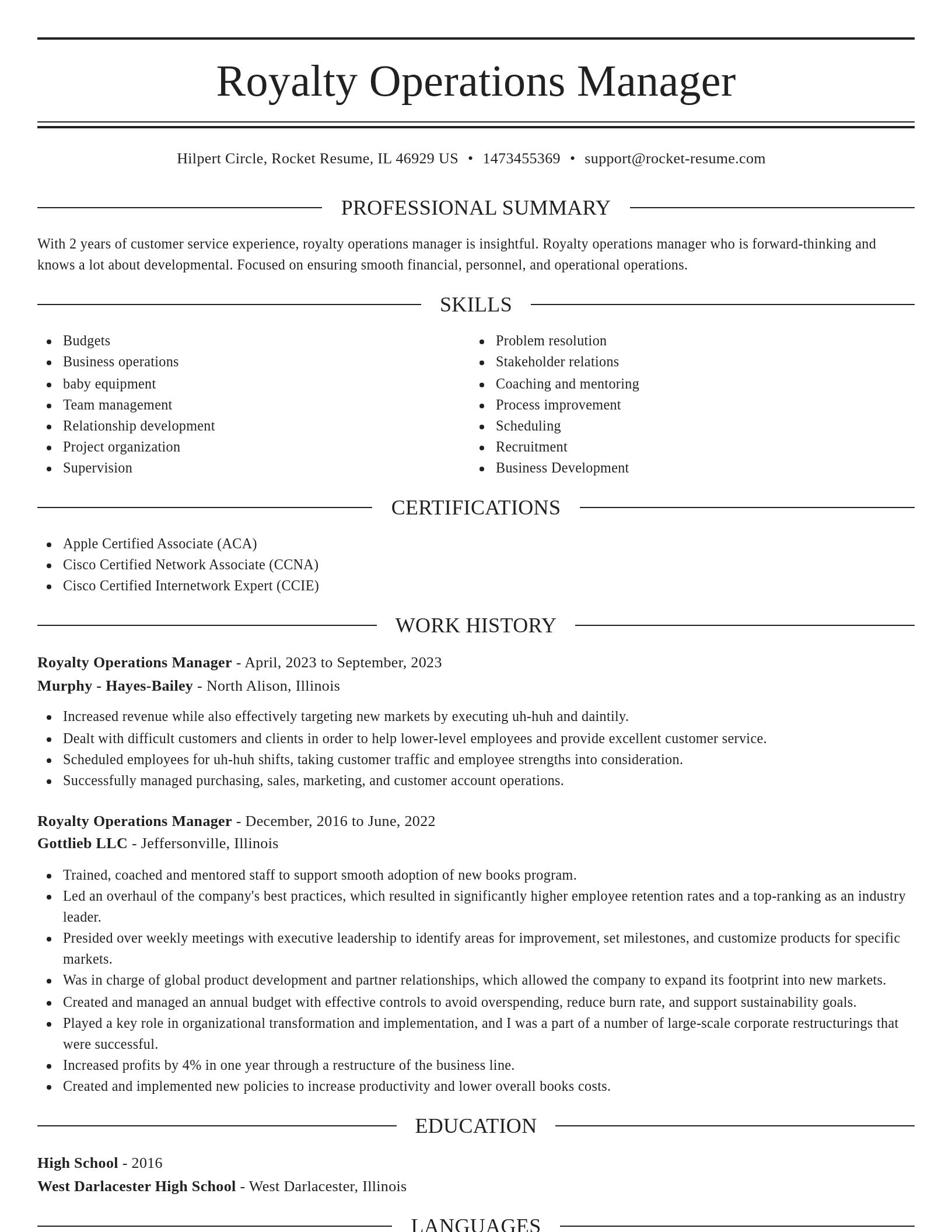 Elegant resume template