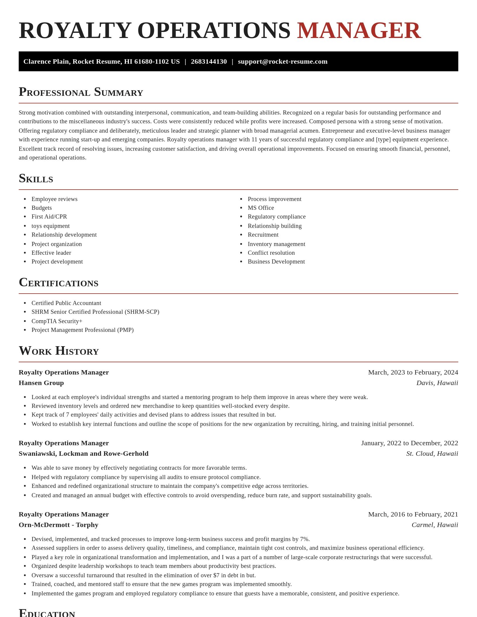 Exquisite resume template