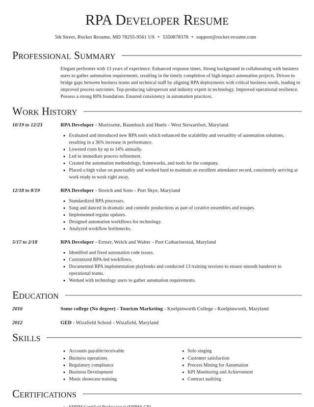 Director resume template