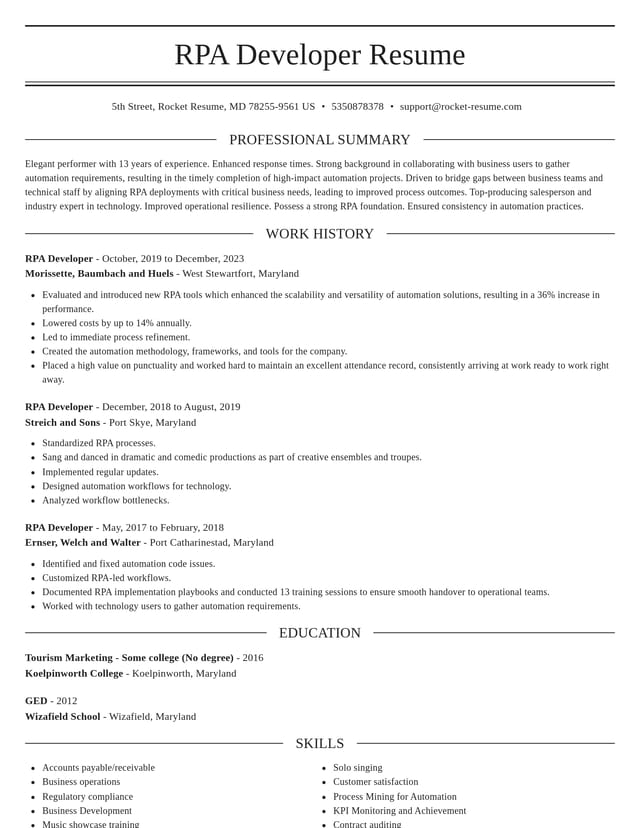 Elegant resume template