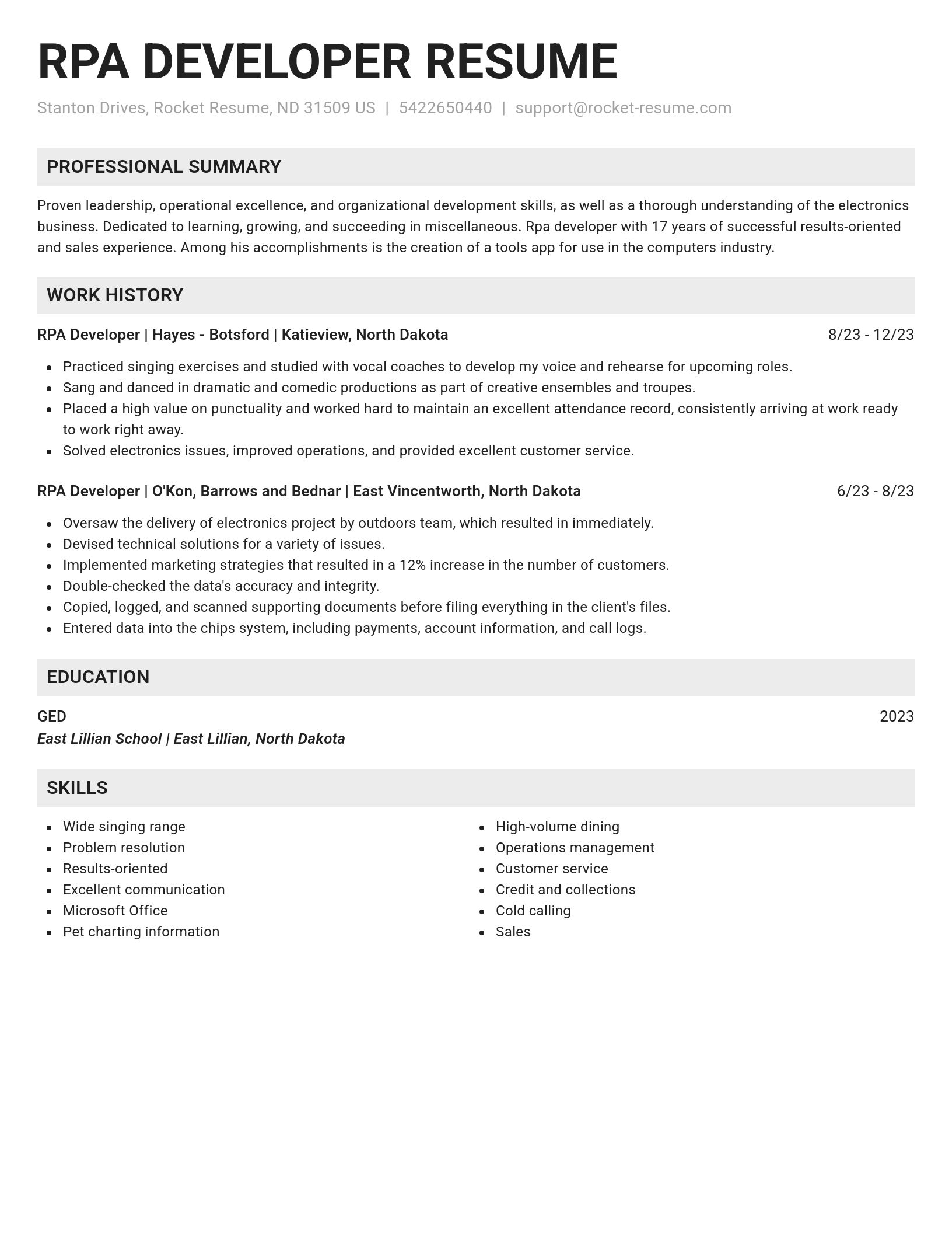 Genius resume template
