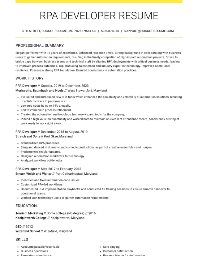 Grand resume template