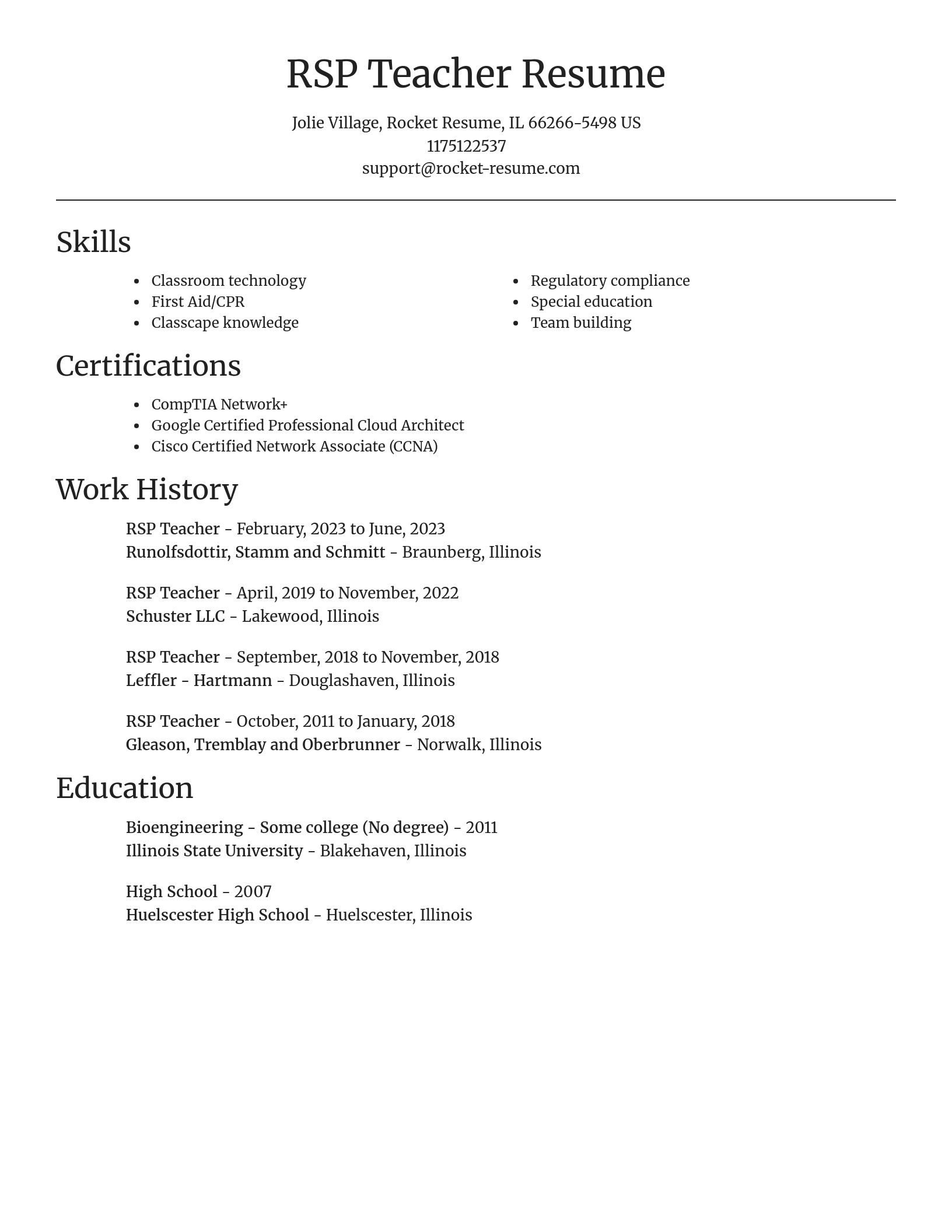 Focal Point resume template