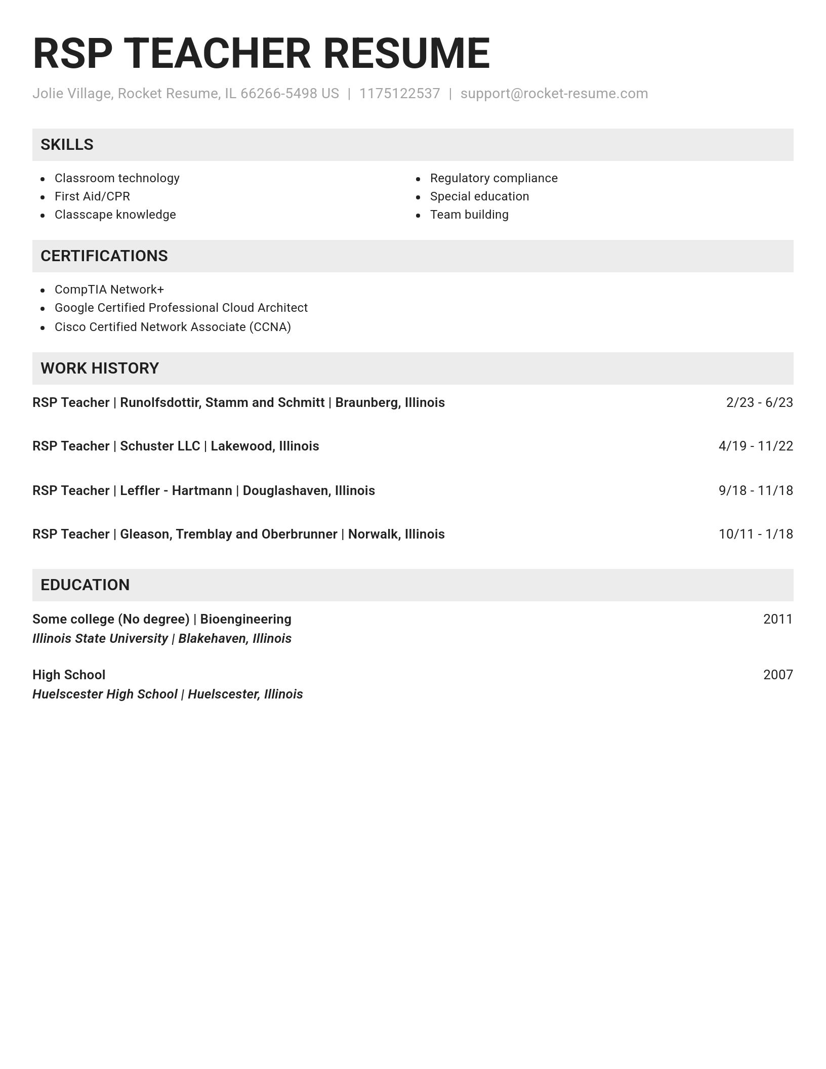 Genius resume template