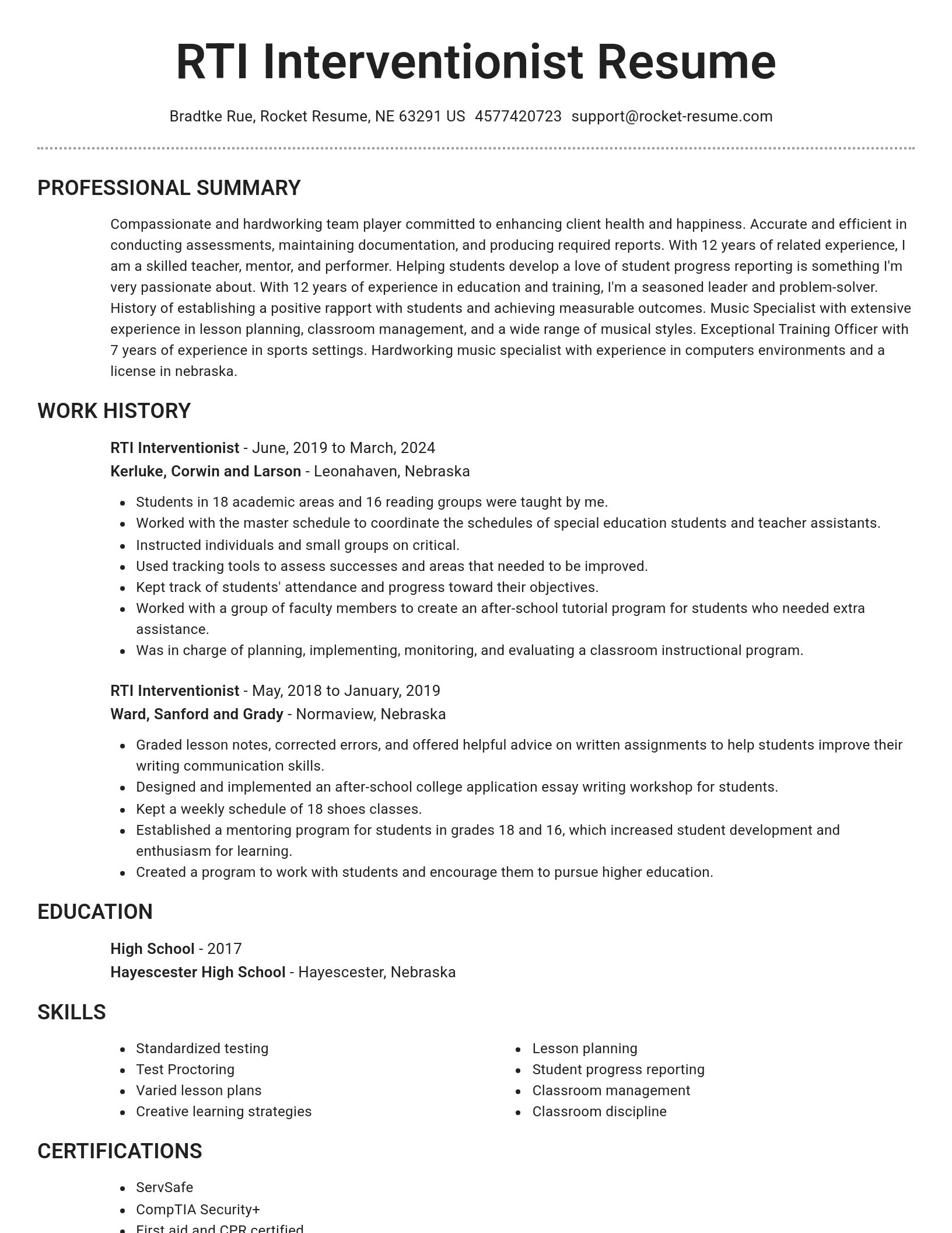 Brilliant resume template