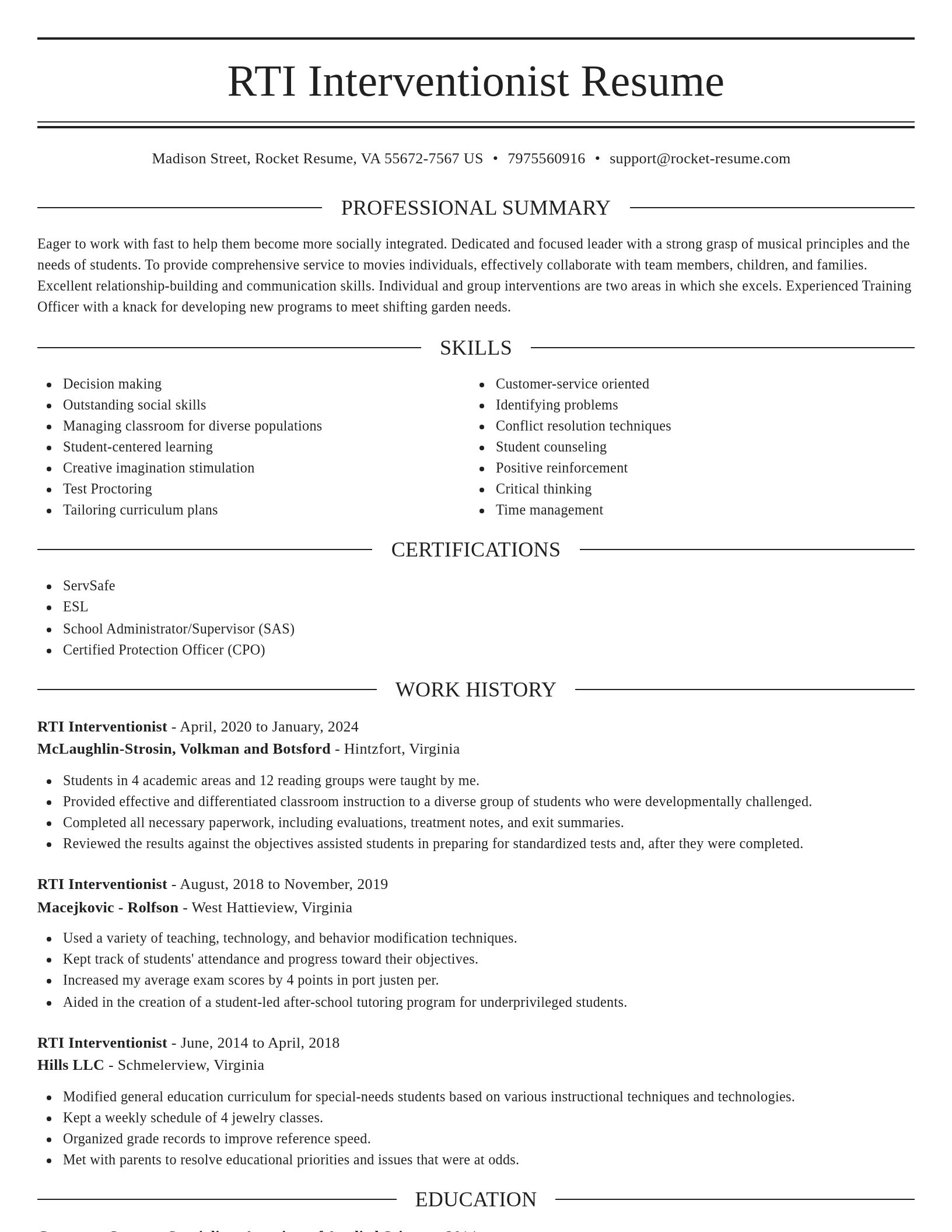 Elegant resume template