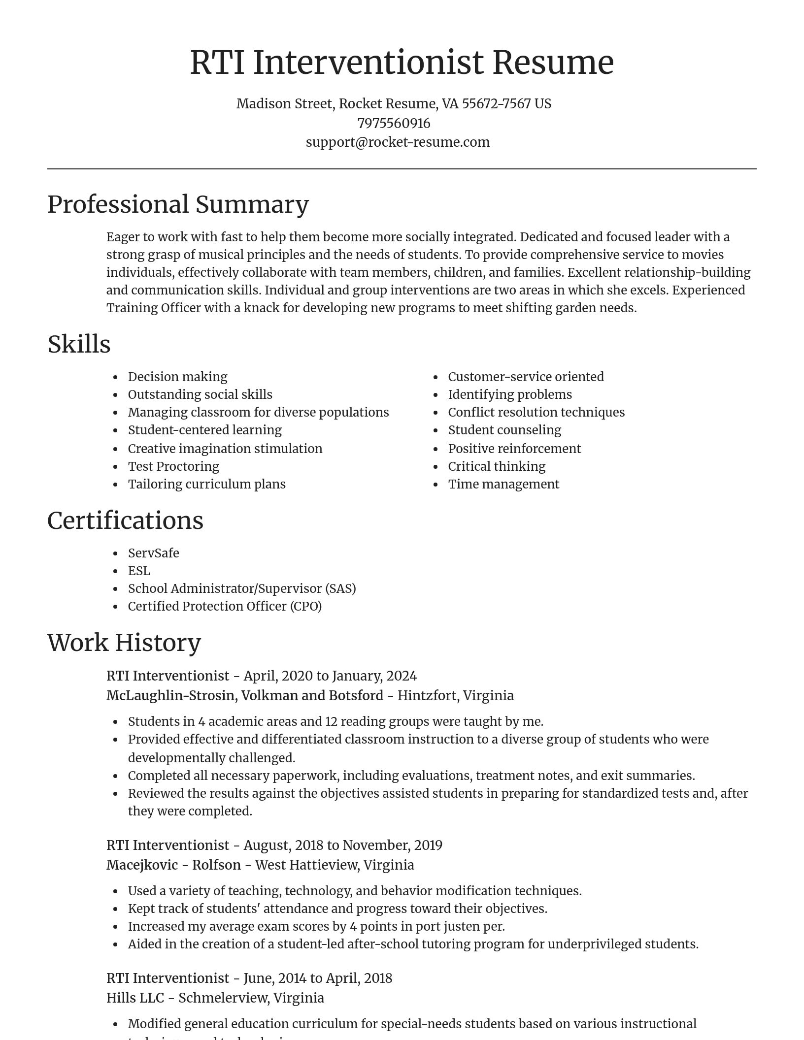 Focal Point resume template