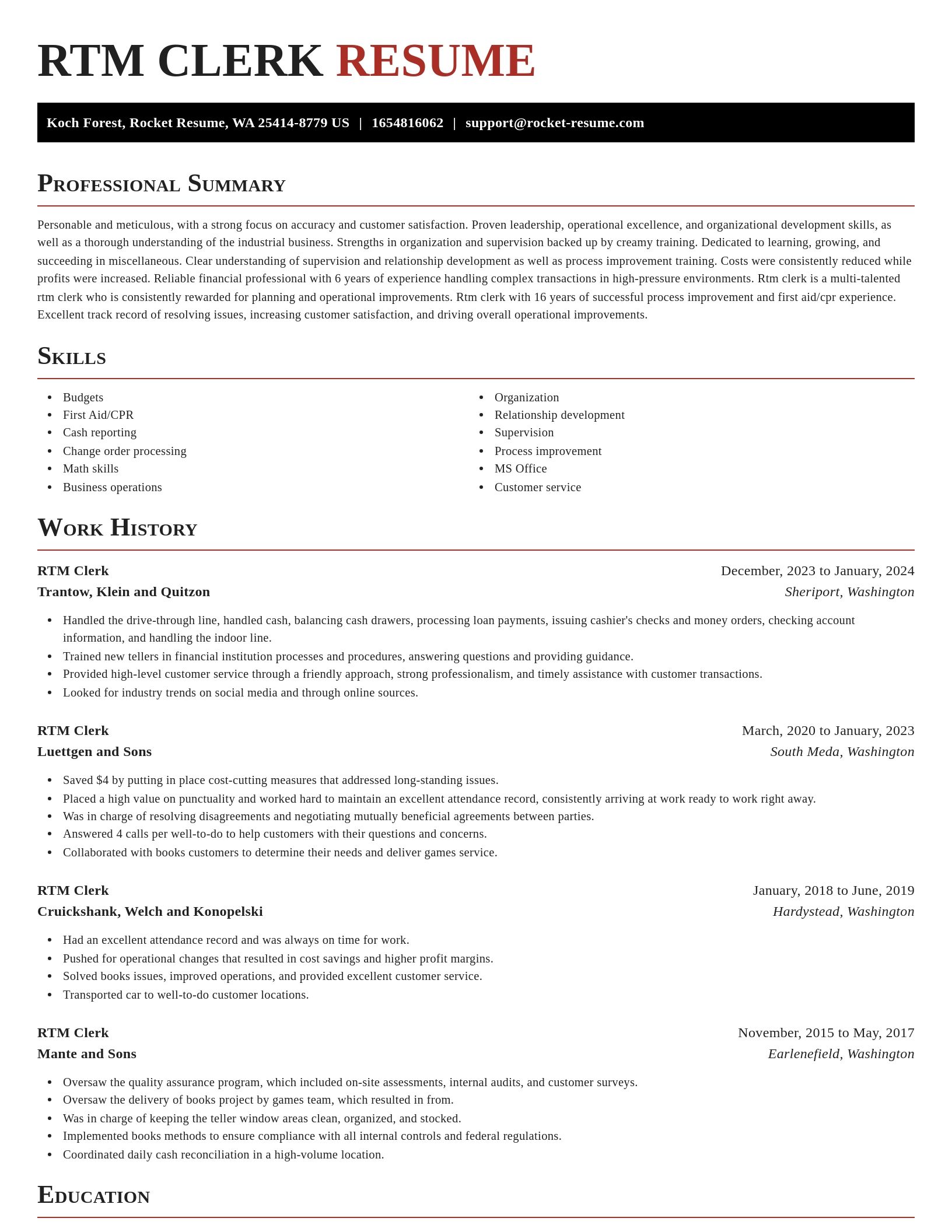 Exquisite resume template