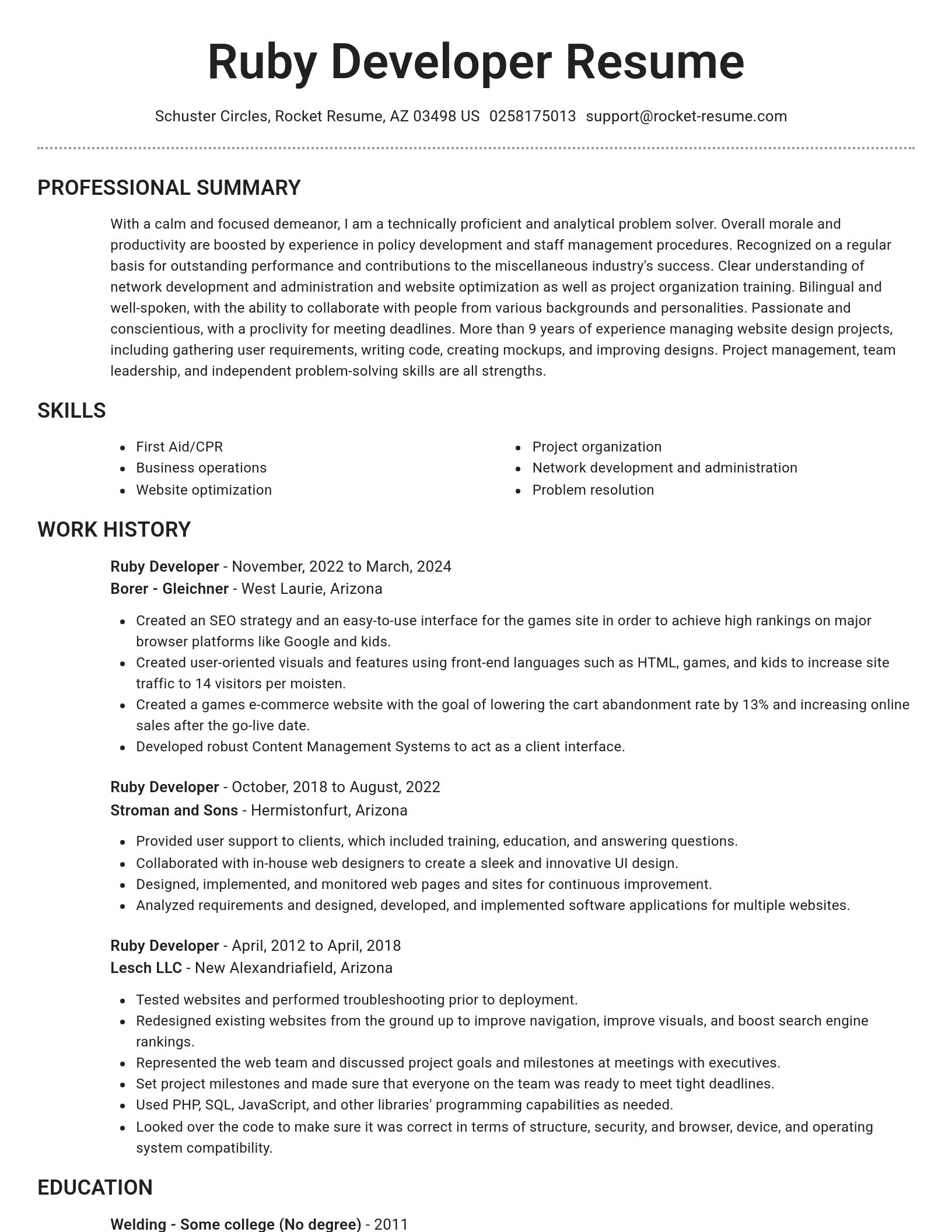 Brilliant resume template