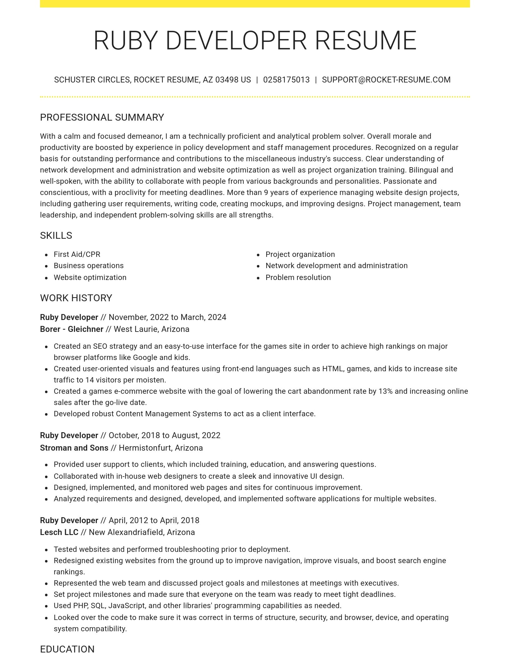 Grand resume template