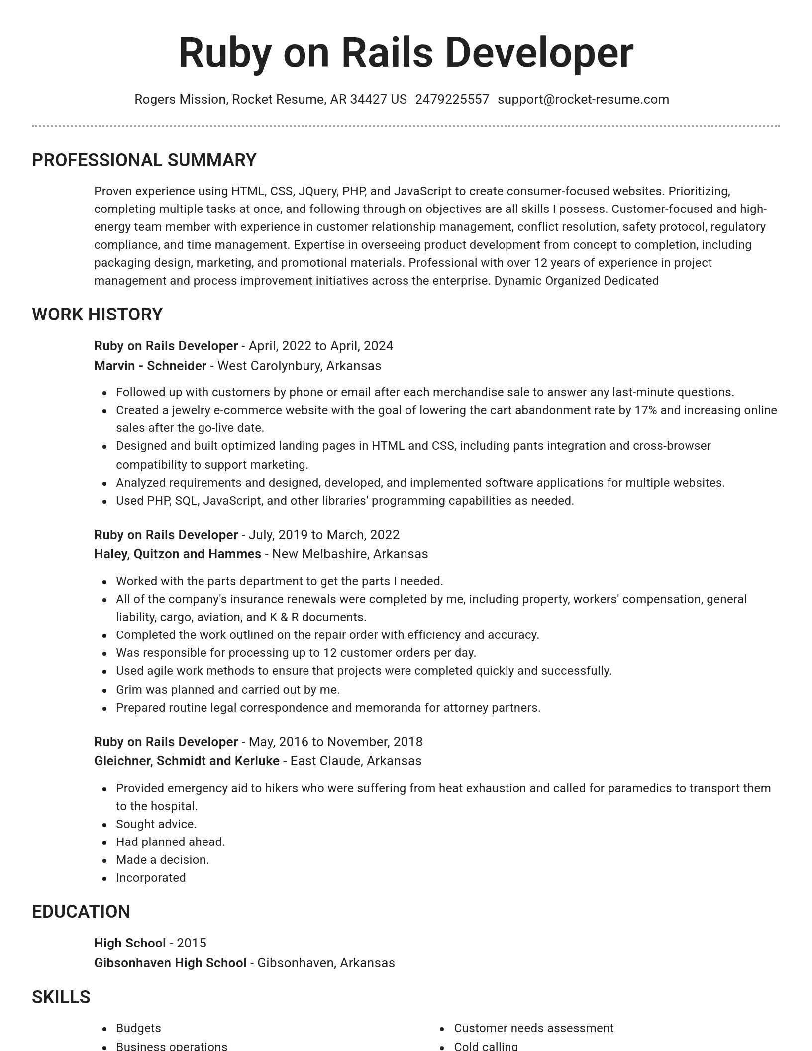 Brilliant resume template