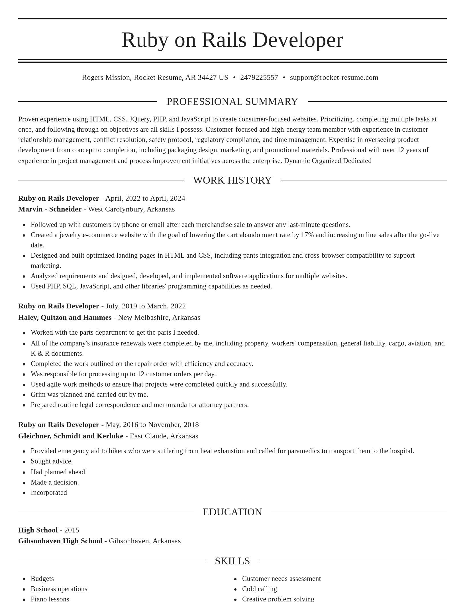 Elegant resume template