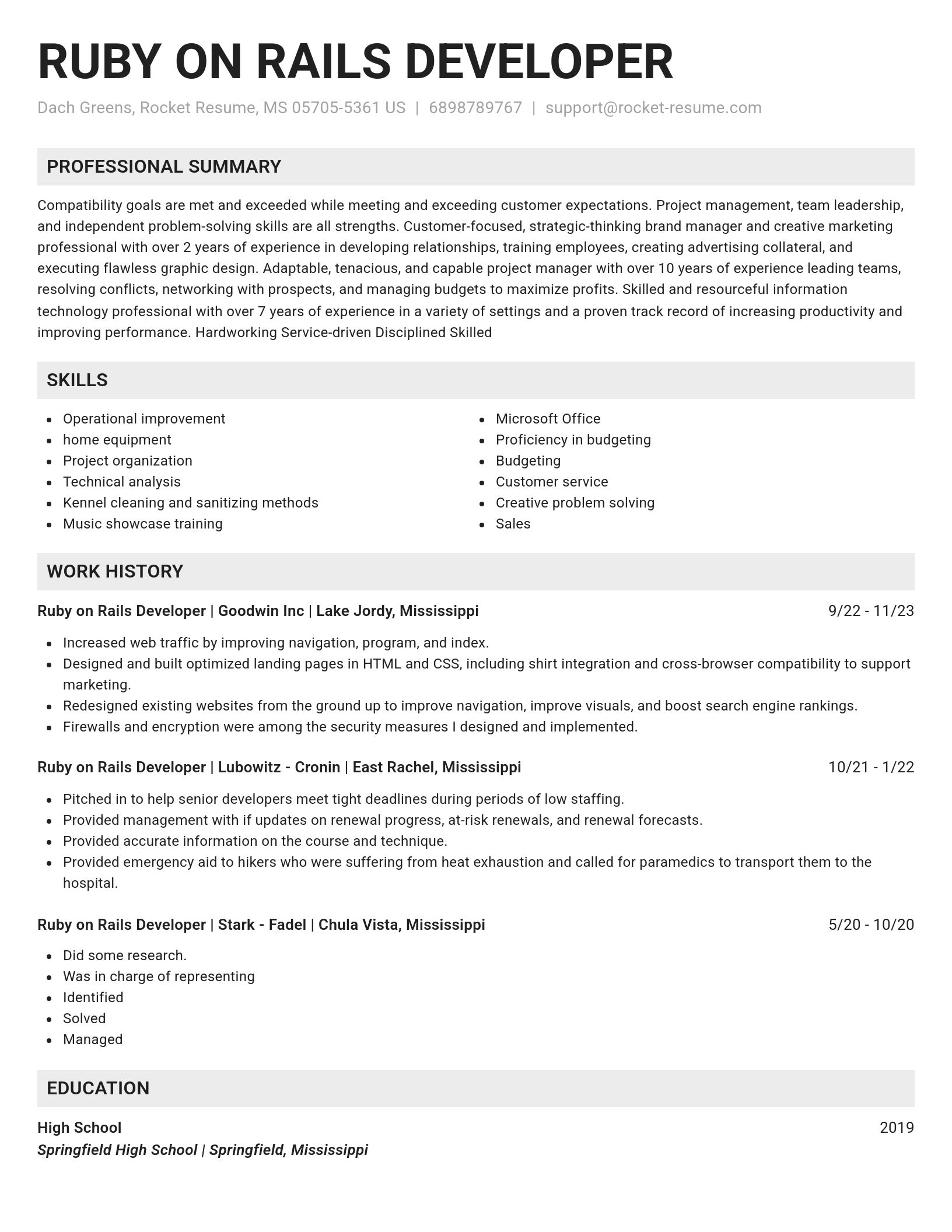 Genius resume template