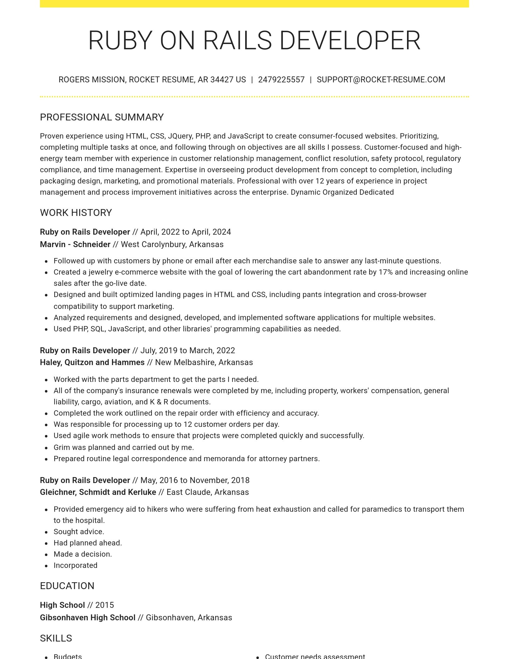 Grand resume template