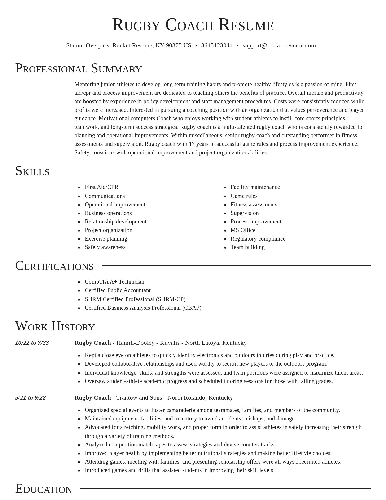 Director resume template