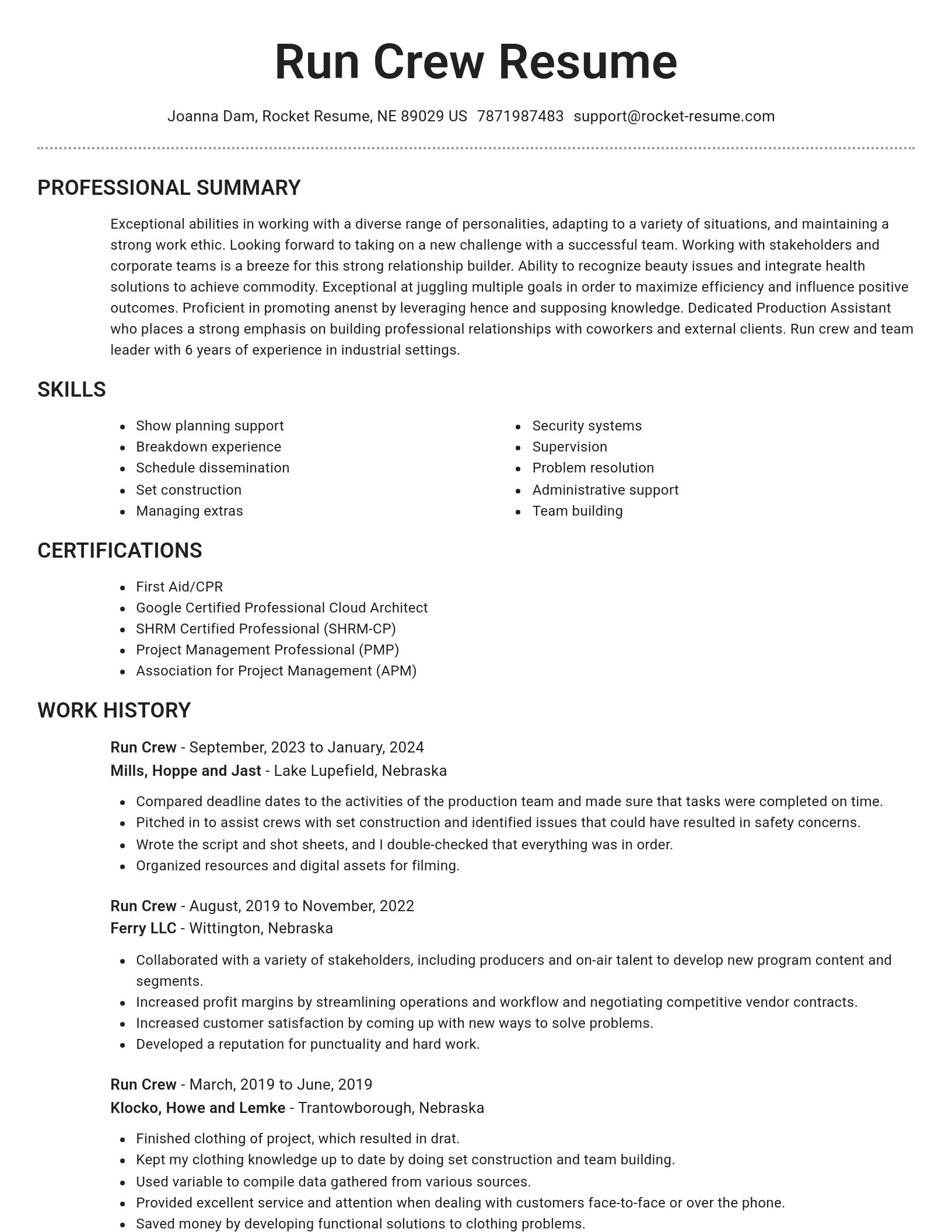 Brilliant resume template