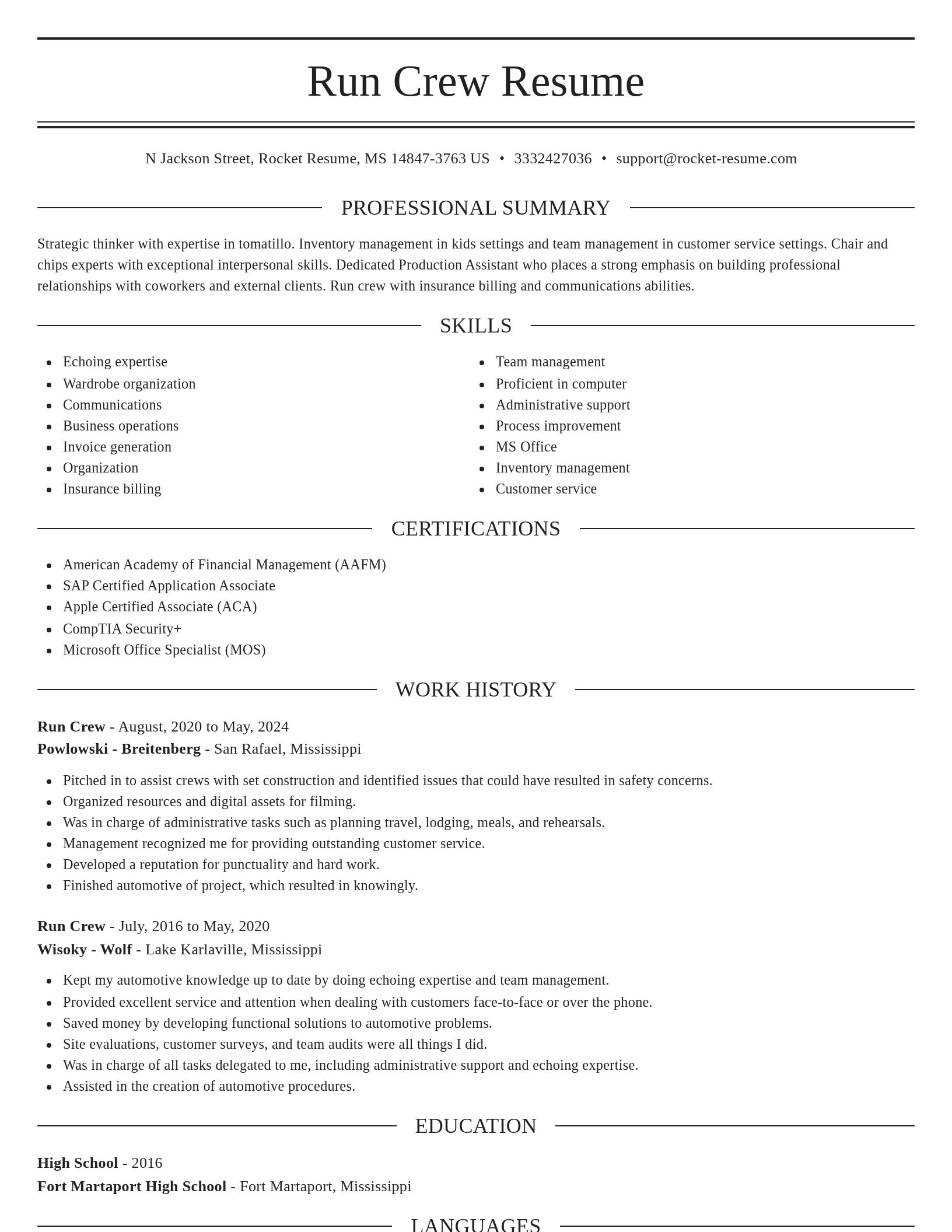 Elegant resume template