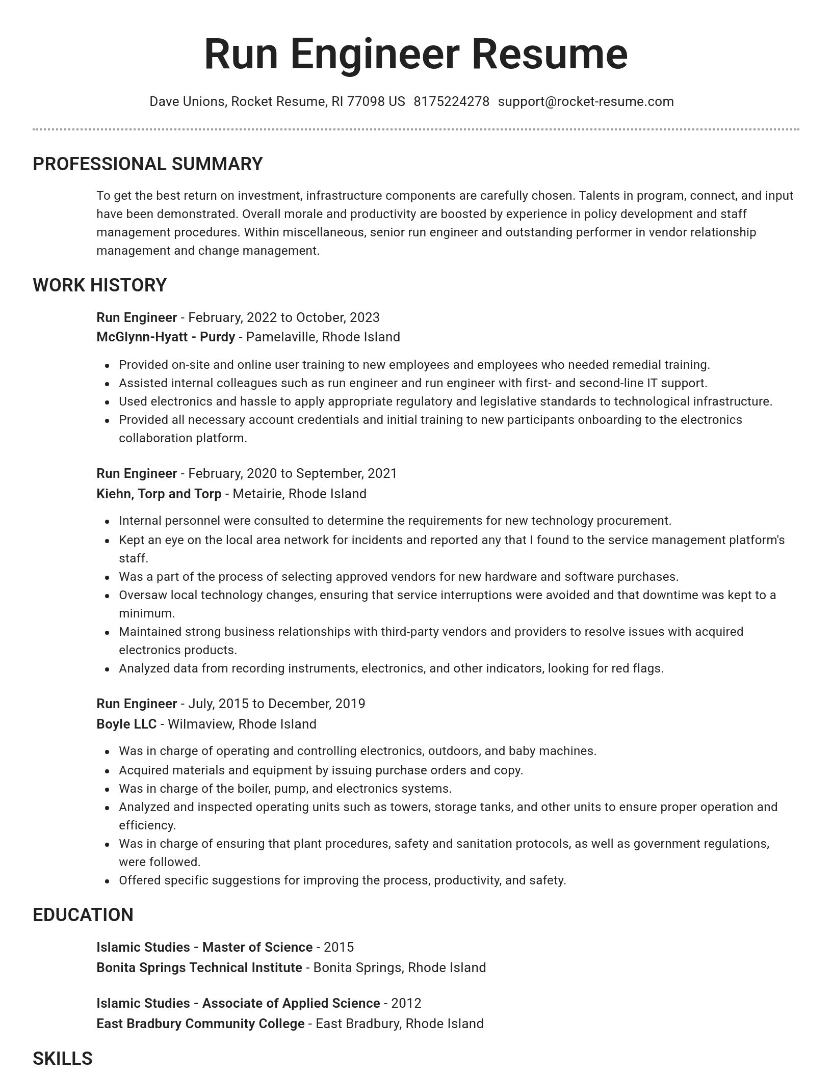 Brilliant resume template