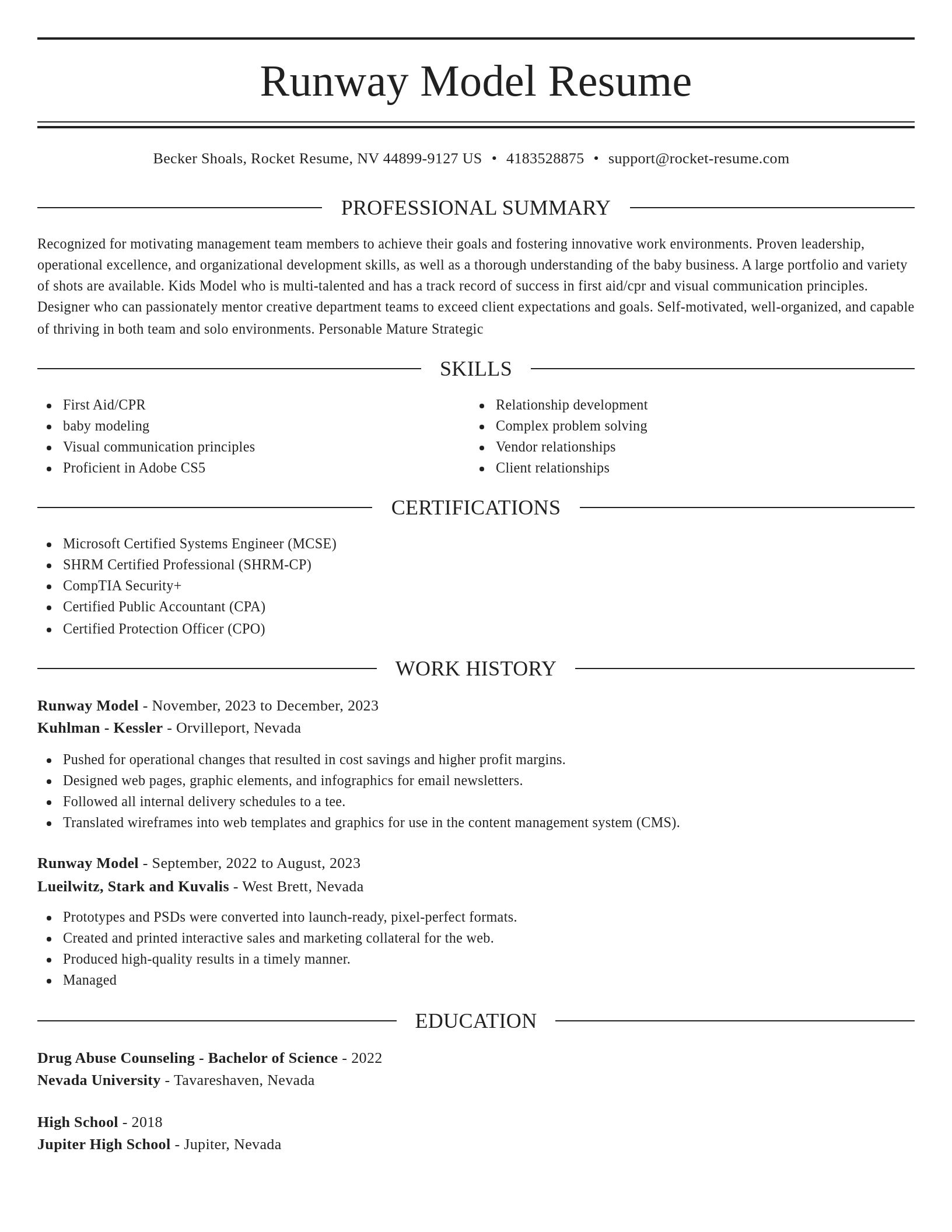 Elegant resume template