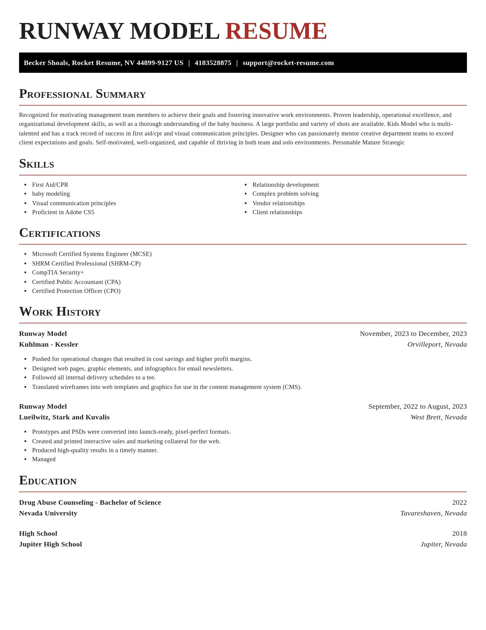 Exquisite resume template