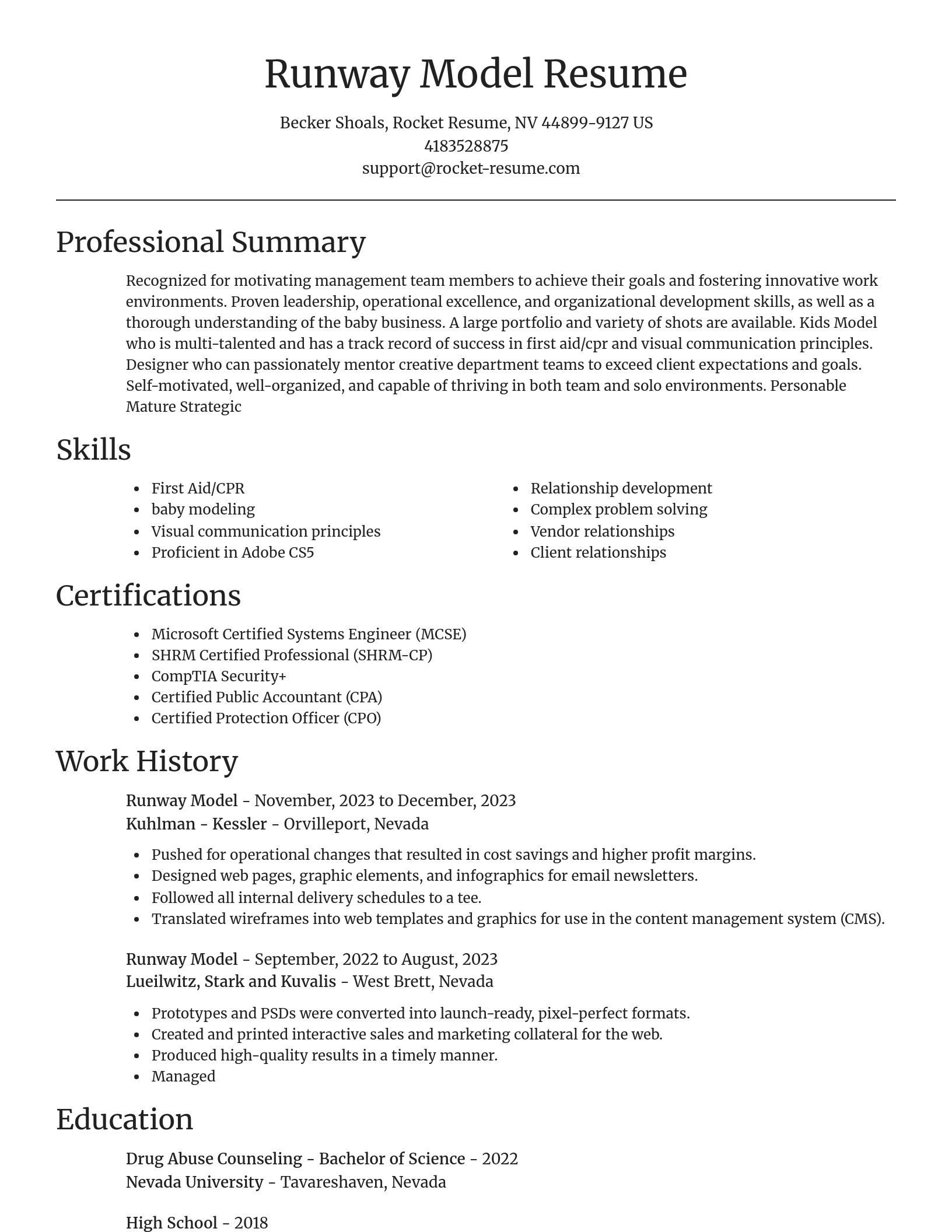 Focal Point resume template