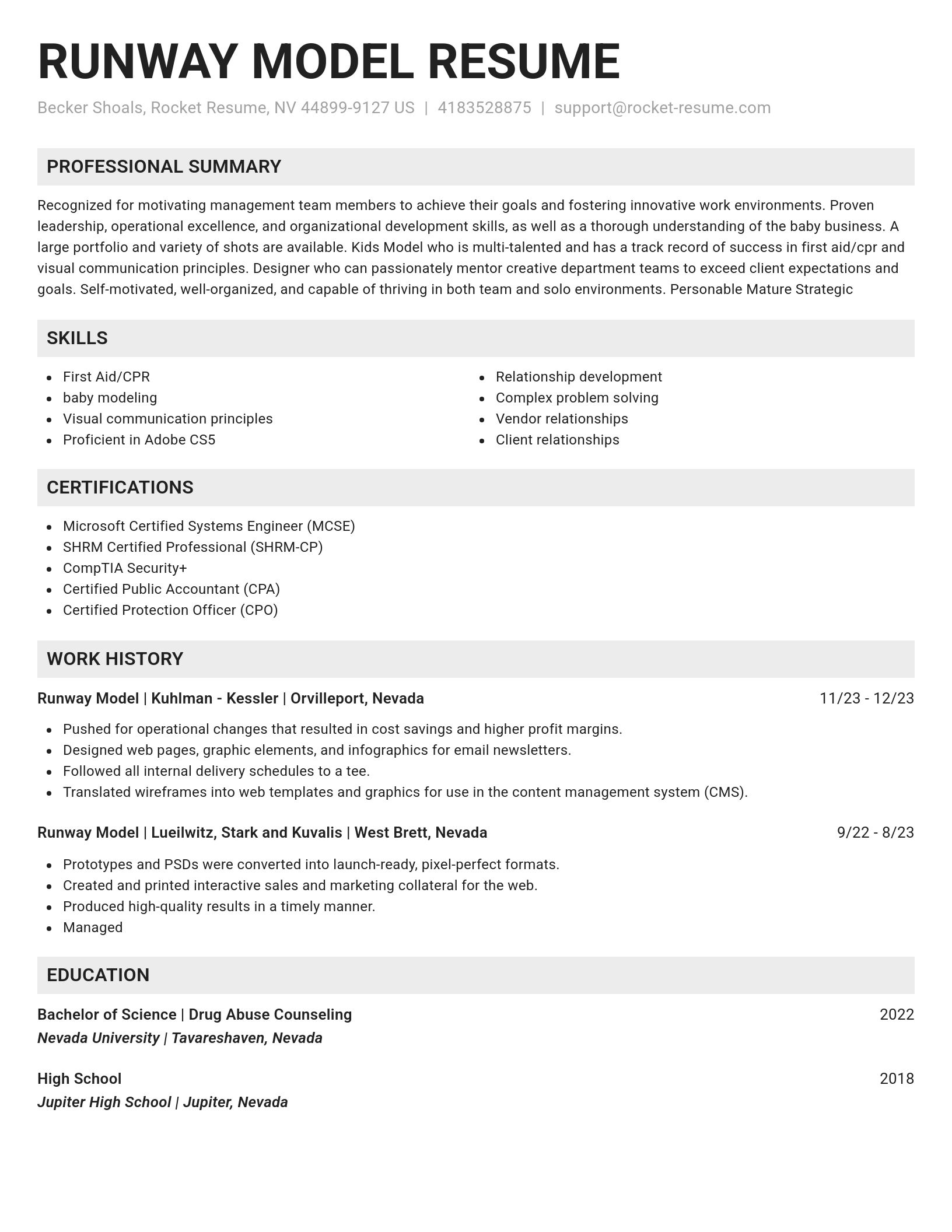 Genius resume template