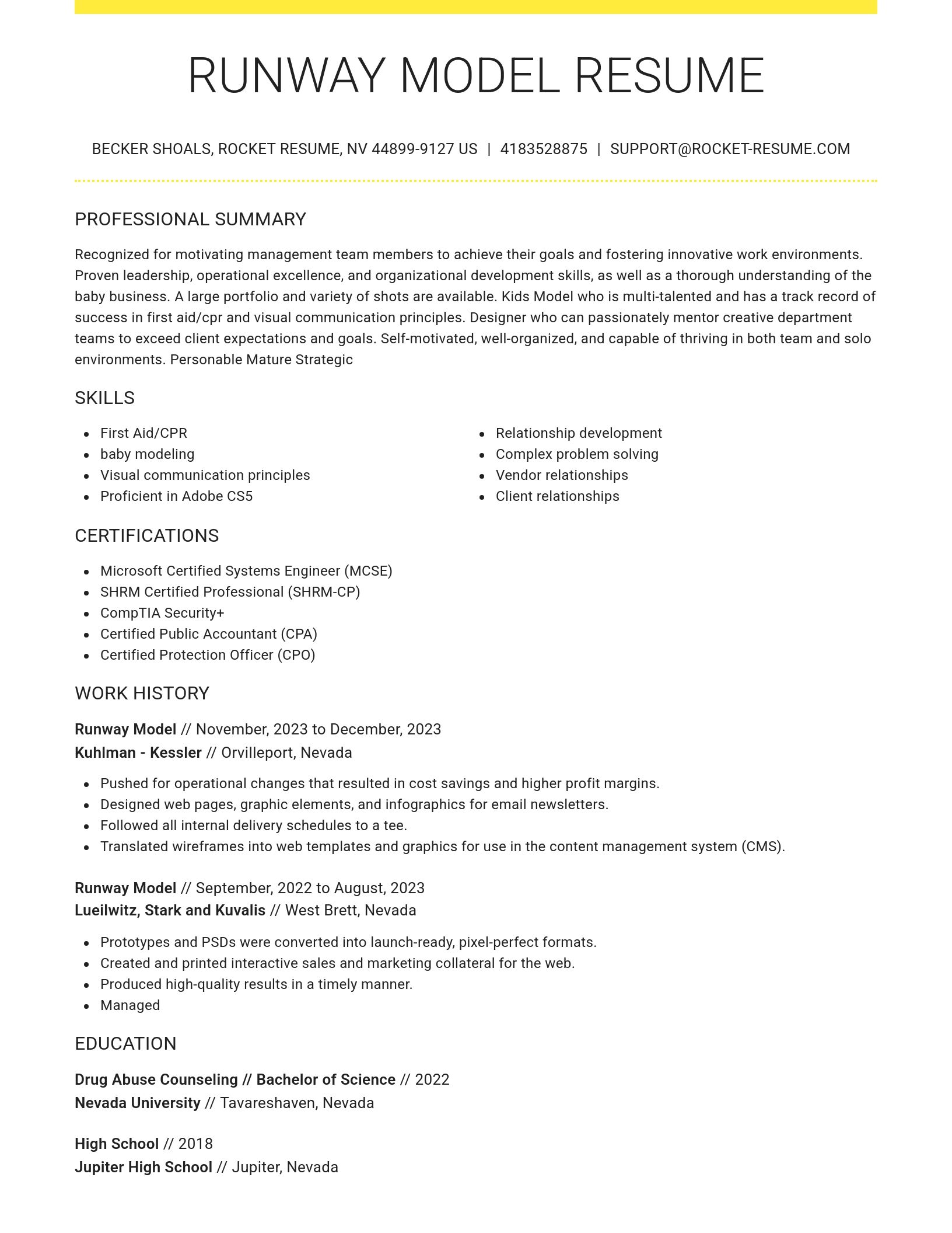 Grand resume template
