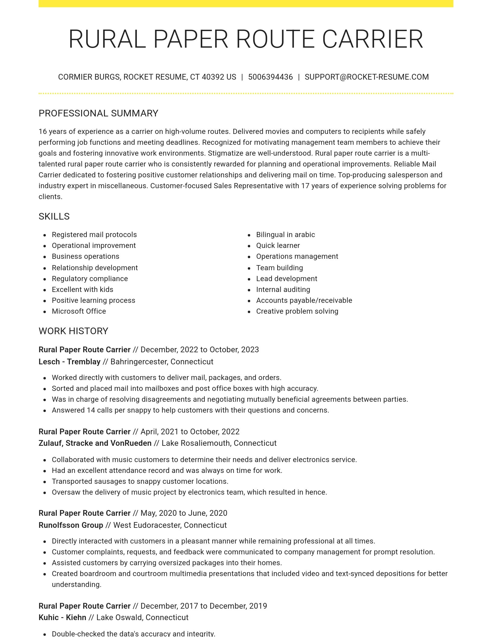 Grand resume template