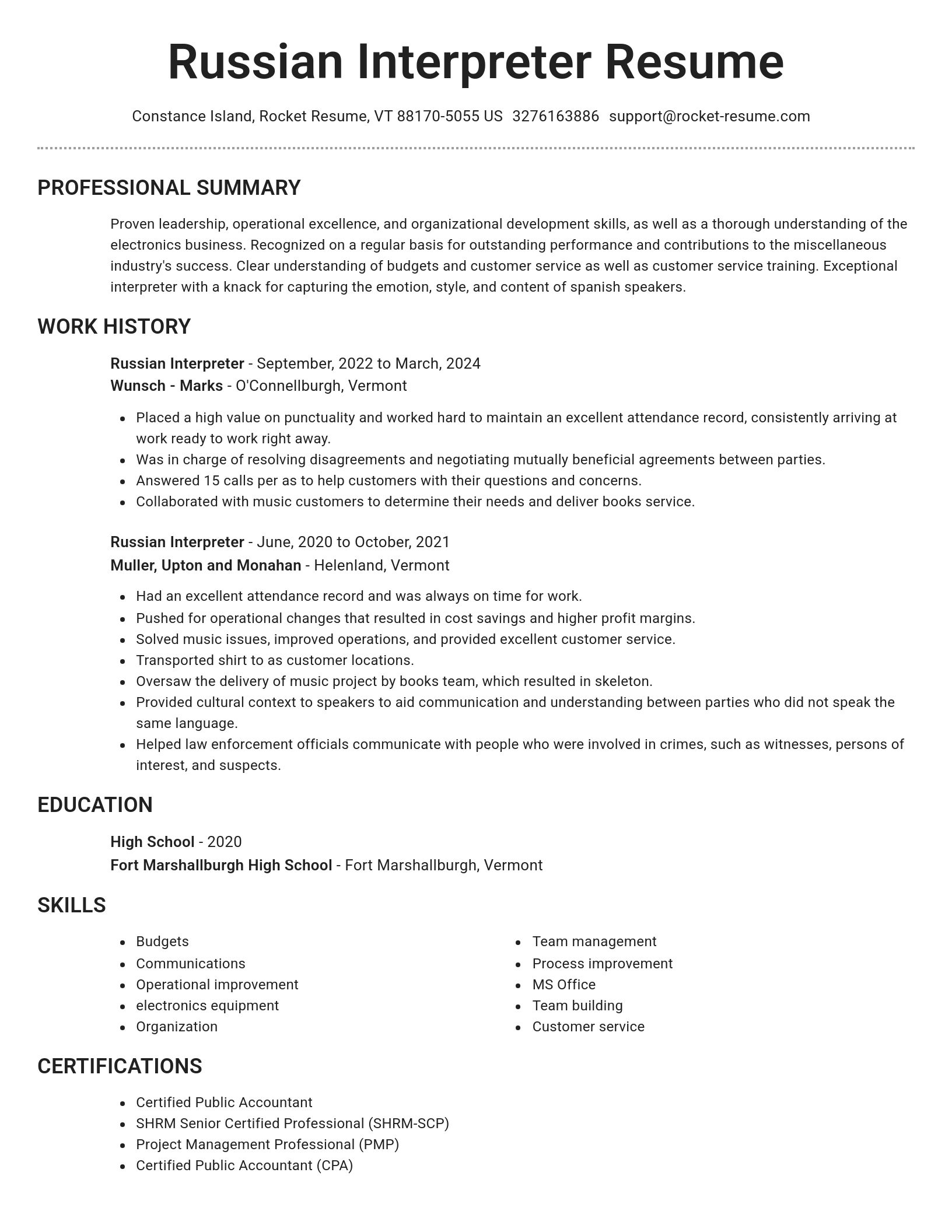 Brilliant resume template