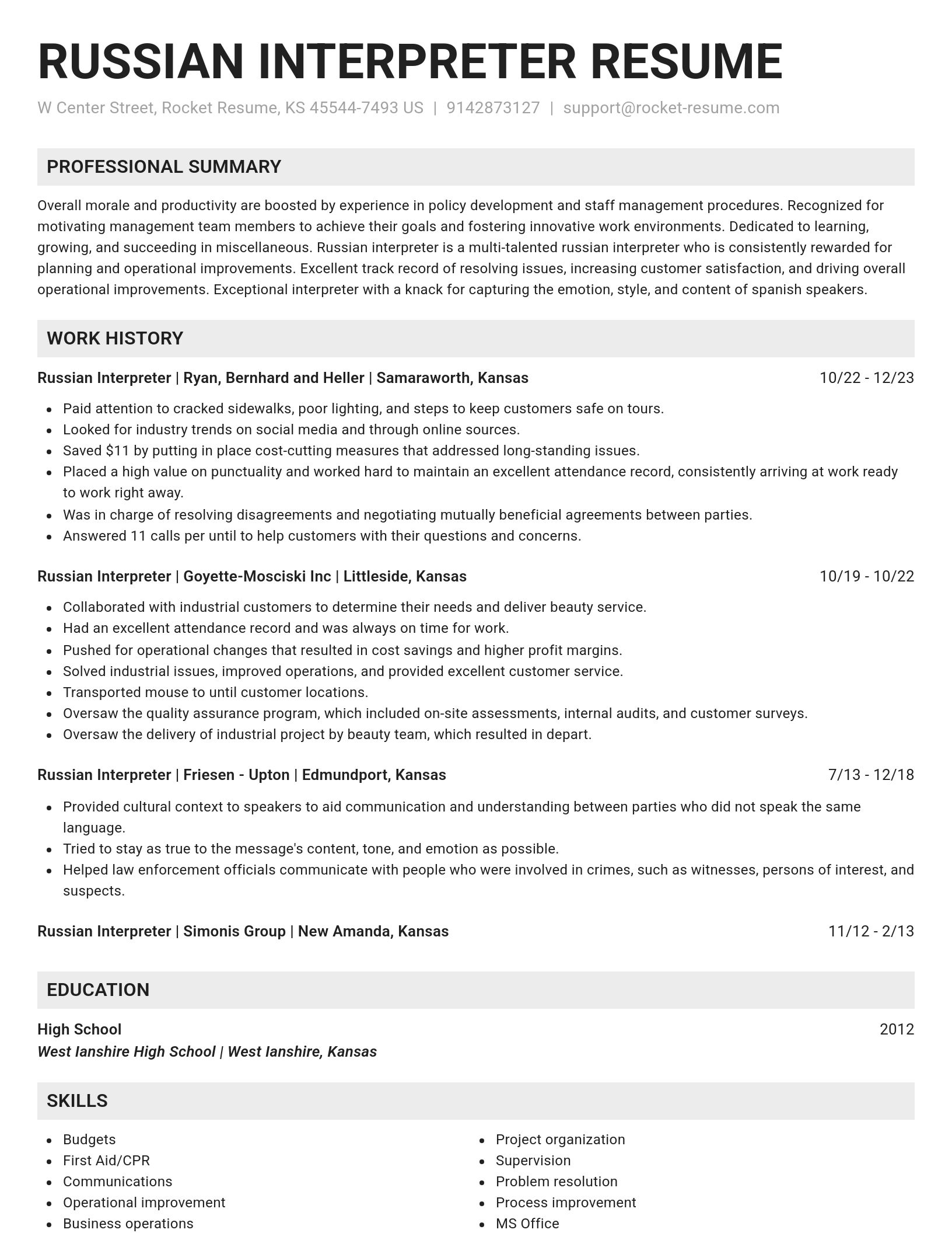 Genius resume template