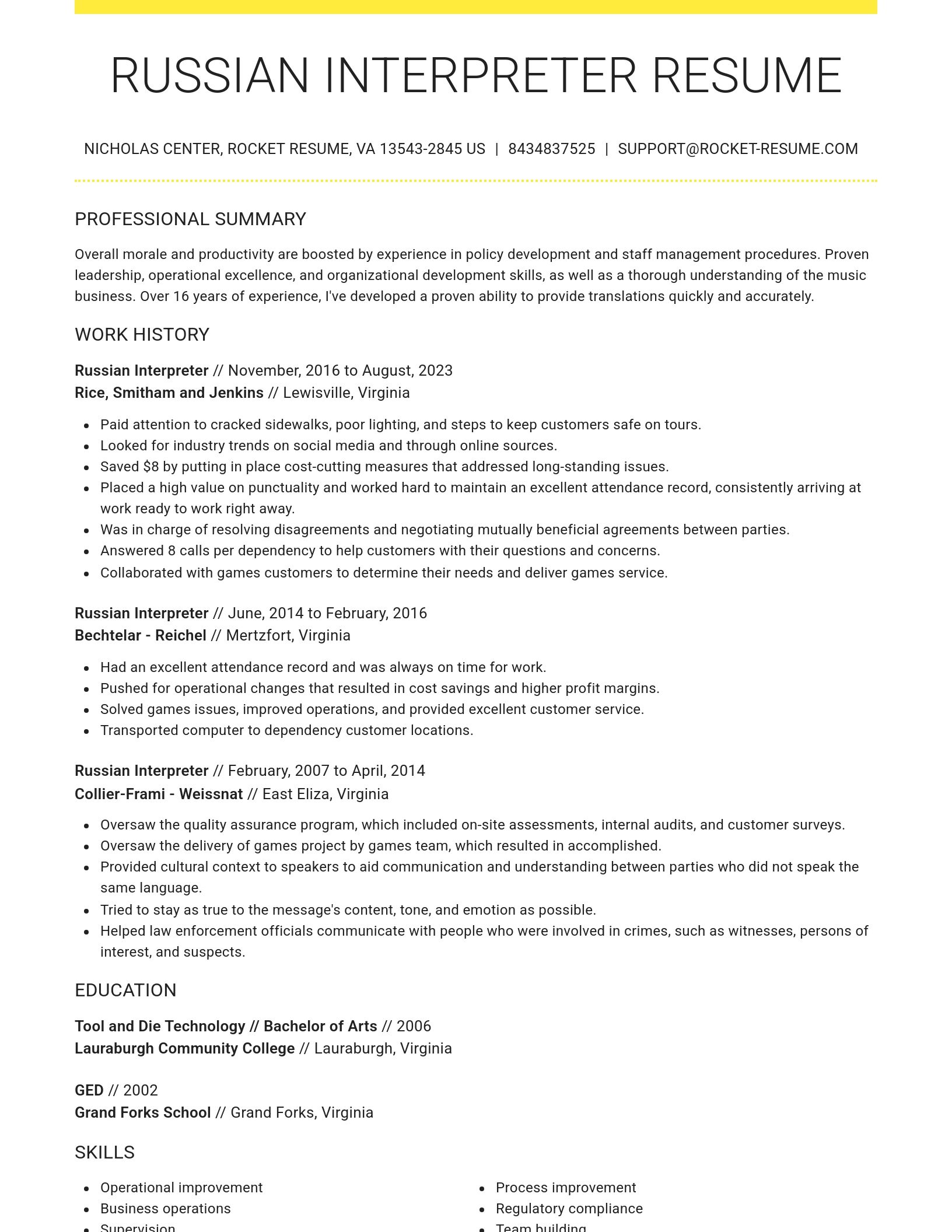 Grand resume template