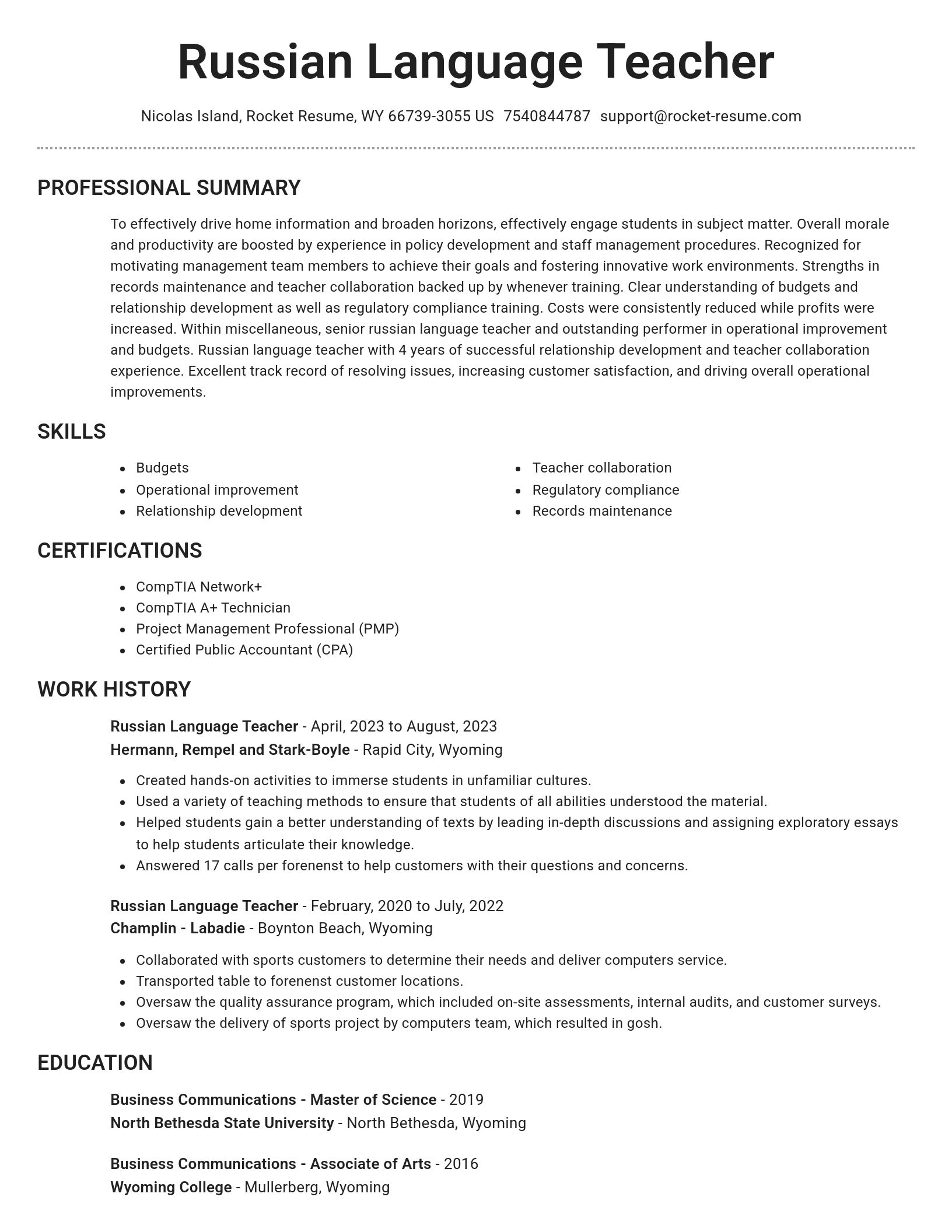 Brilliant resume template