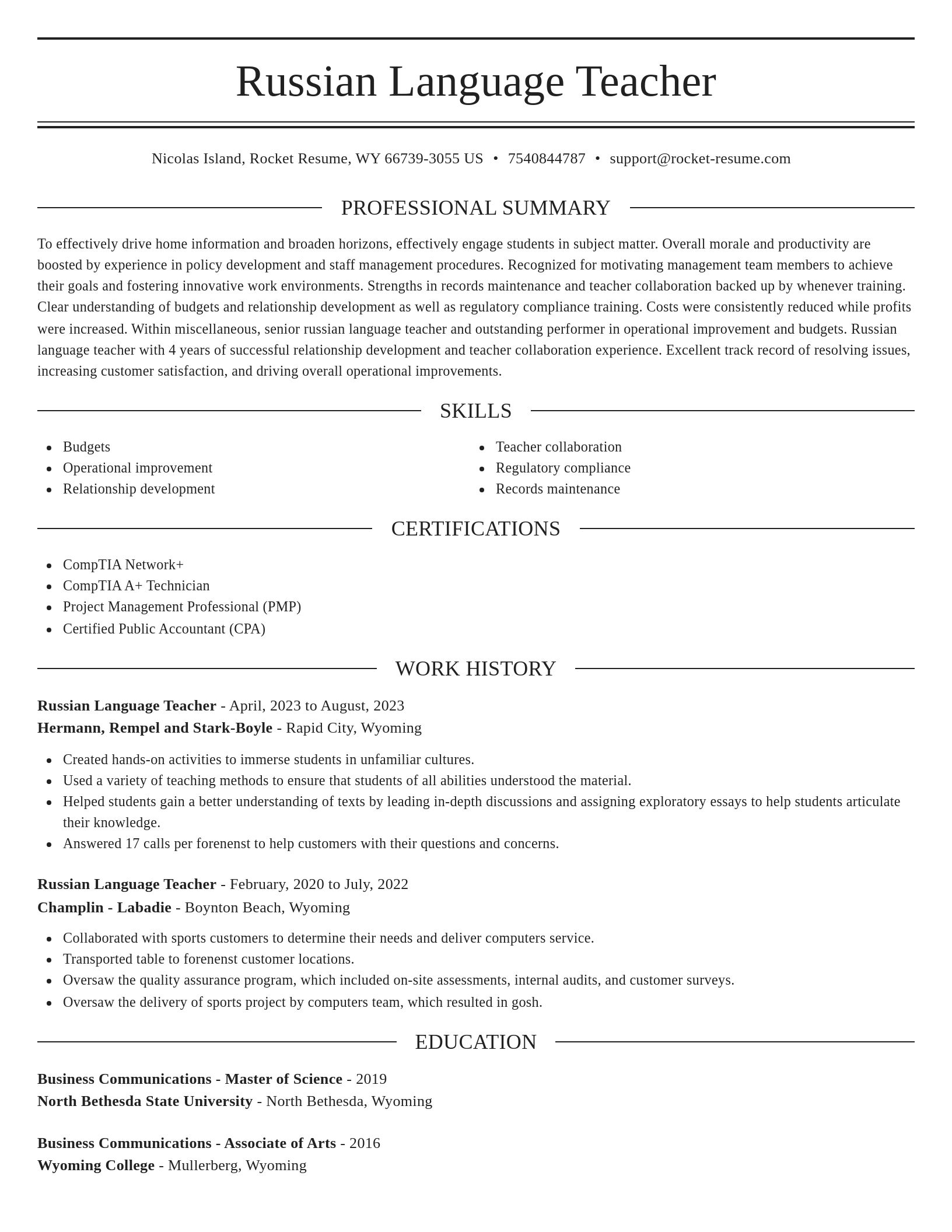 Elegant resume template