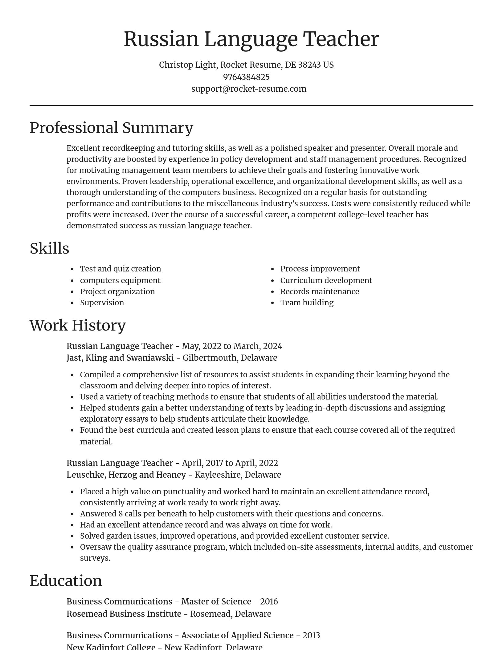 Focal Point resume template
