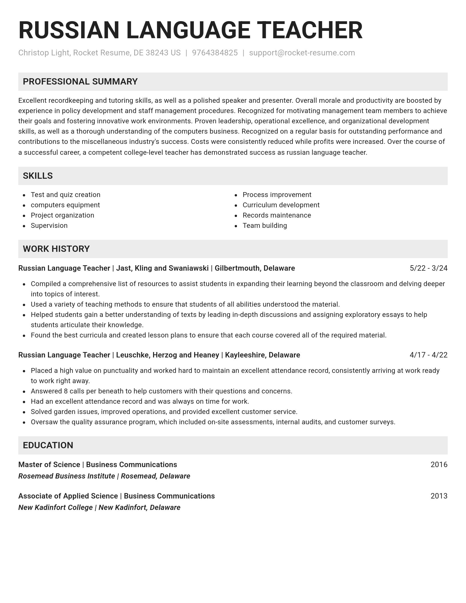 Genius resume template