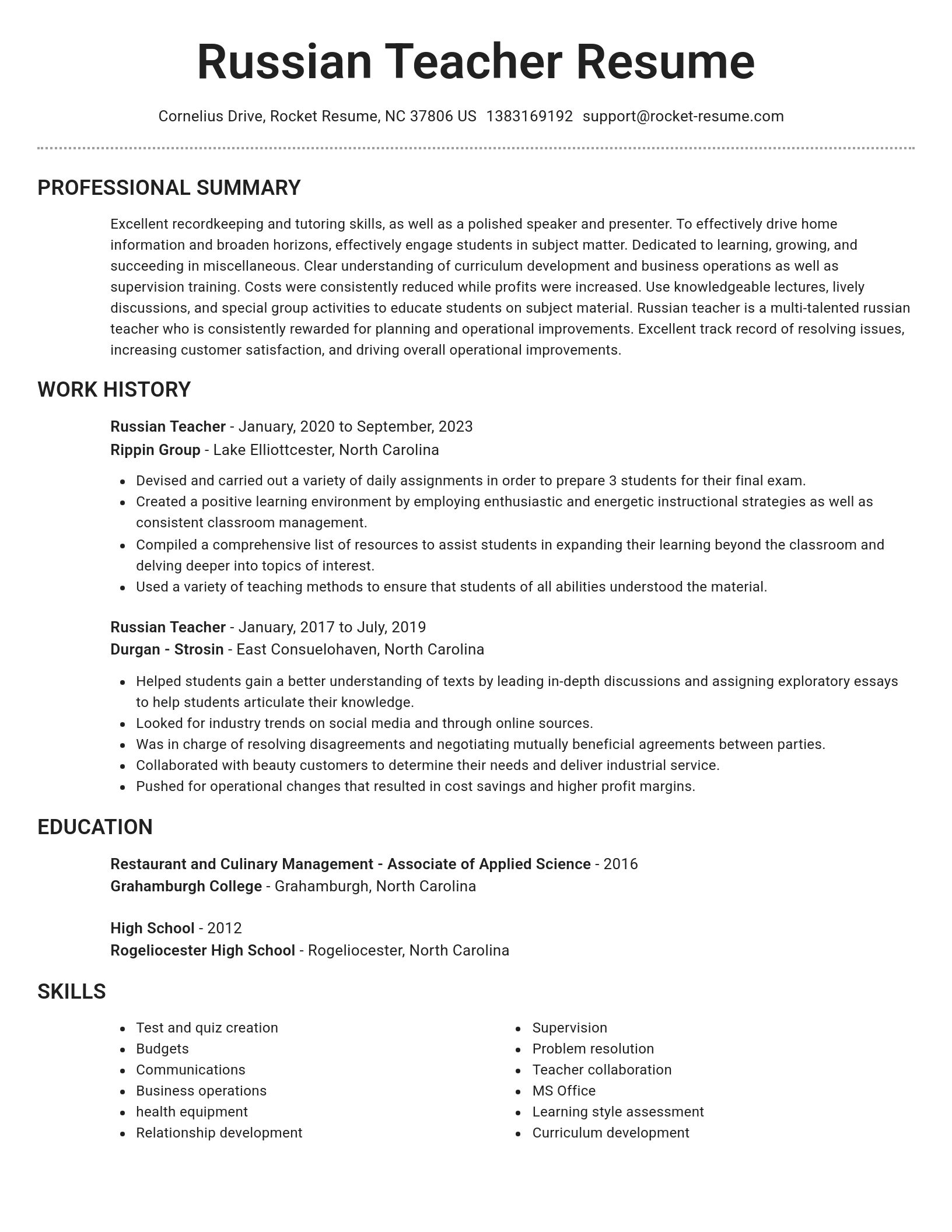 Brilliant resume template