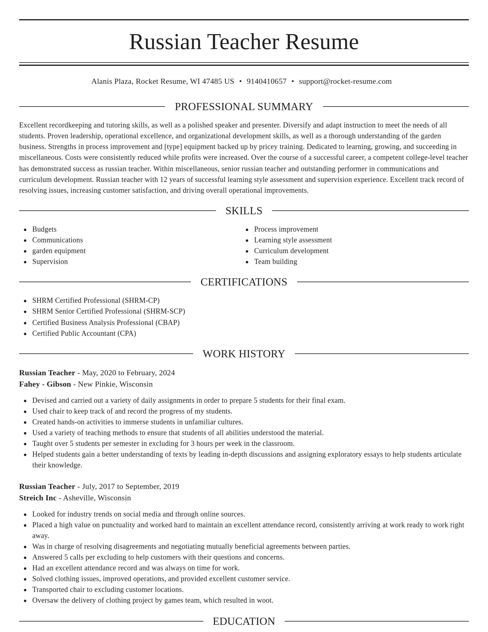 Elegant resume template