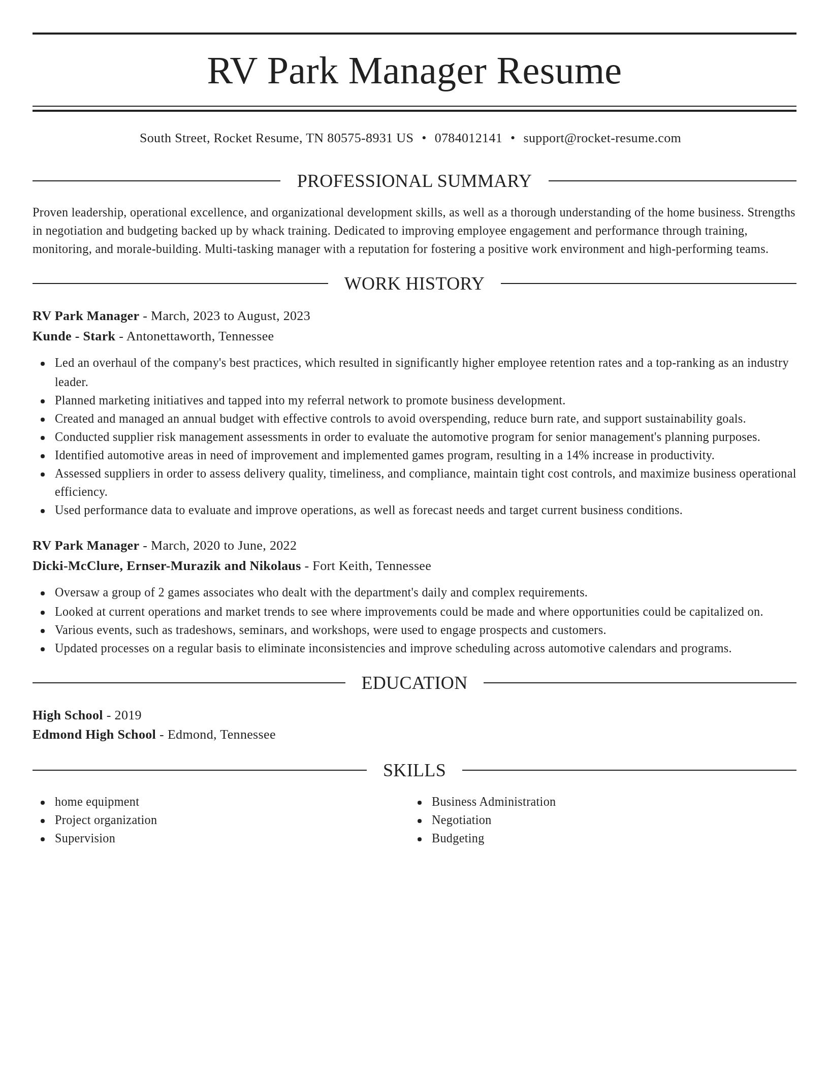 Elegant resume template