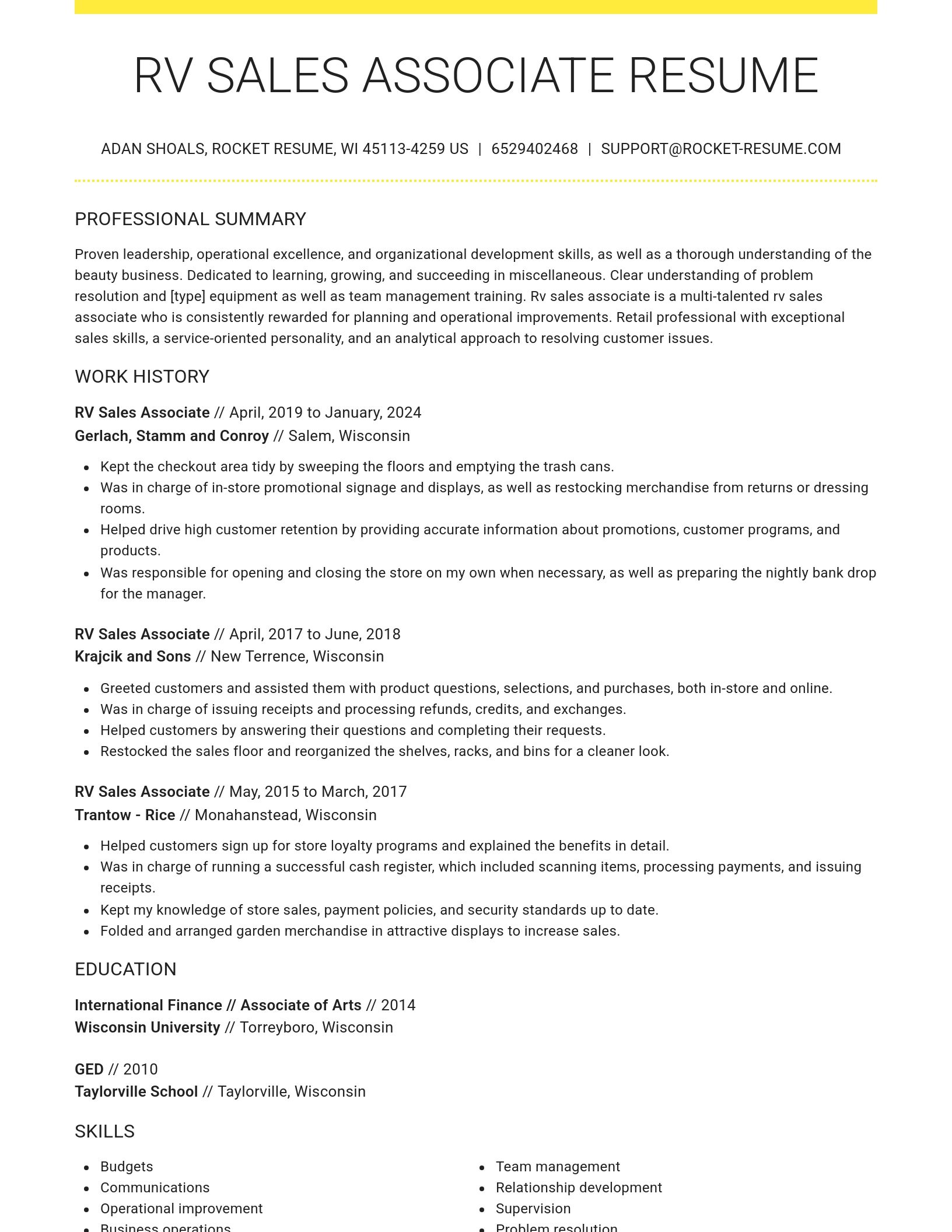 Grand resume template