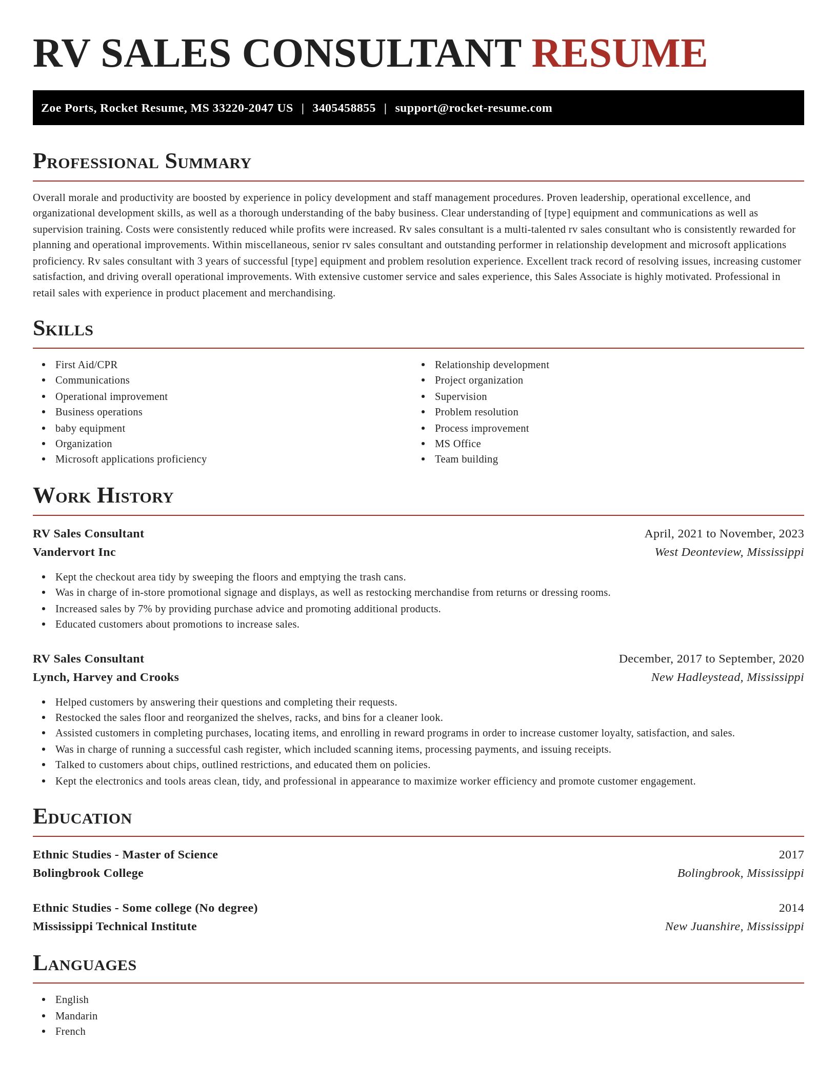 Exquisite resume template