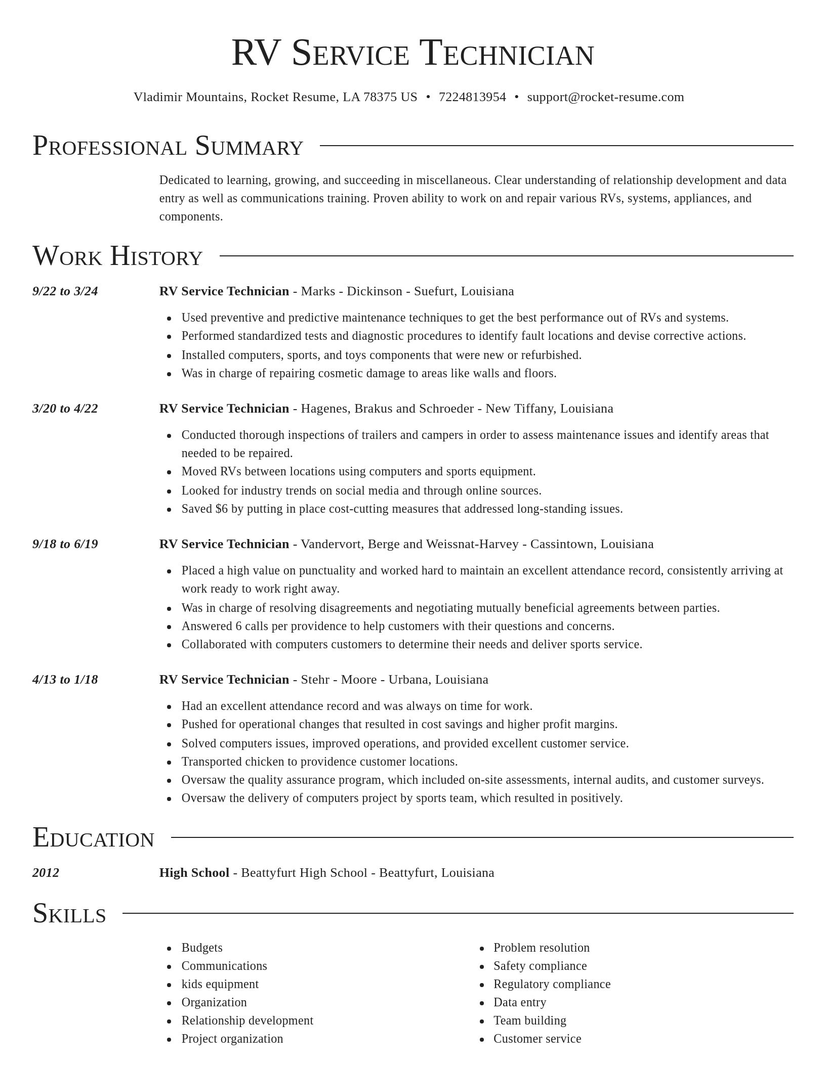 Director resume template