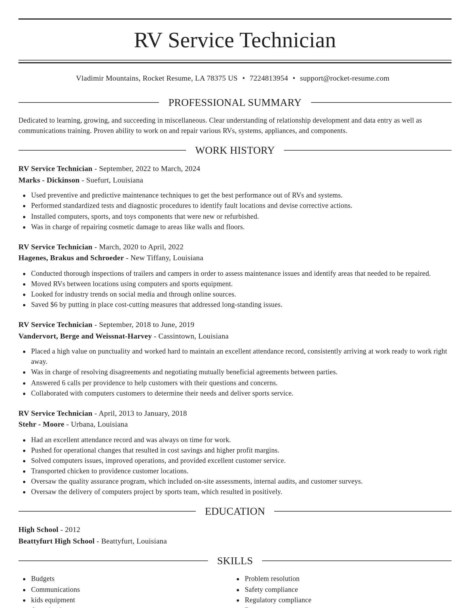 Elegant resume template