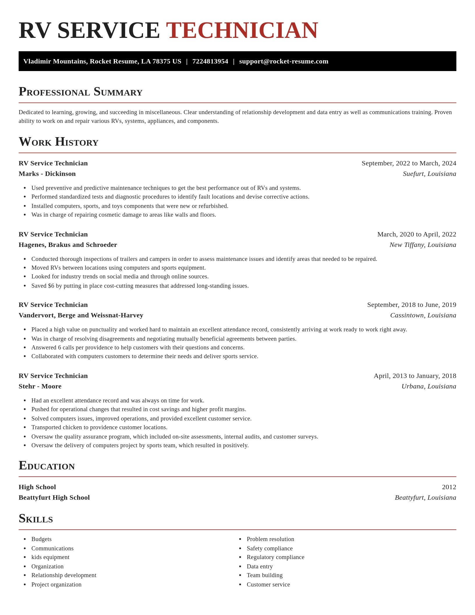 Exquisite resume template