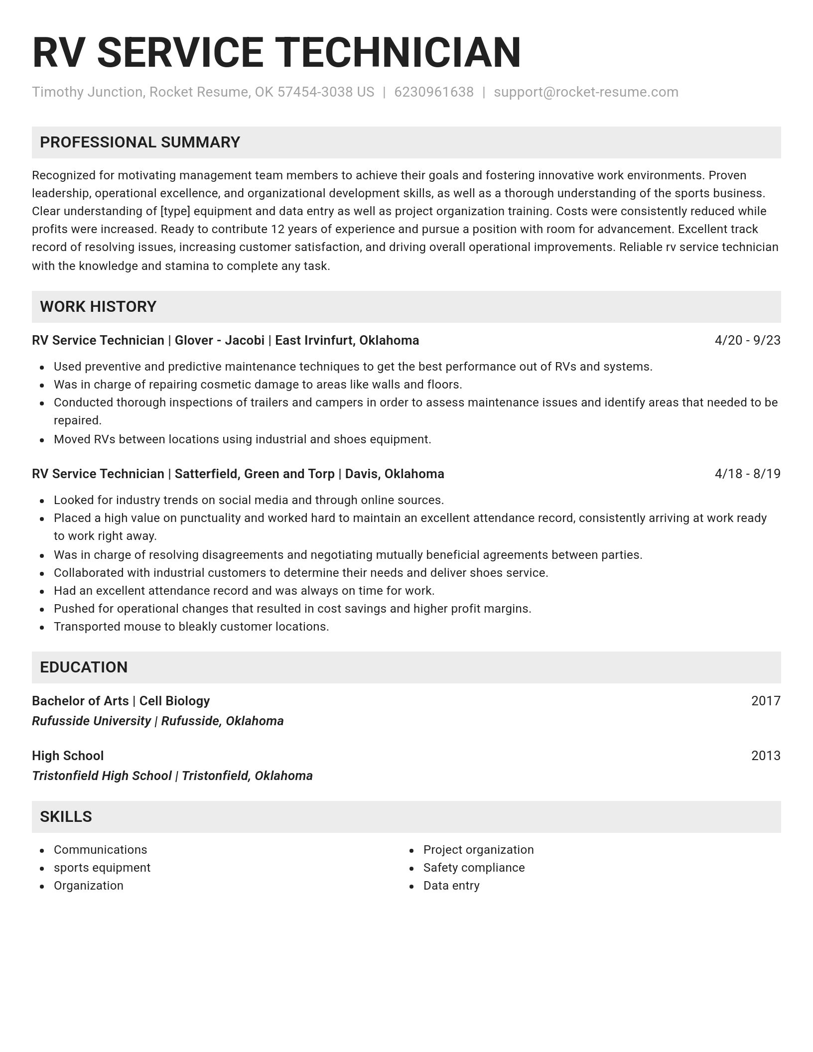 Genius resume template