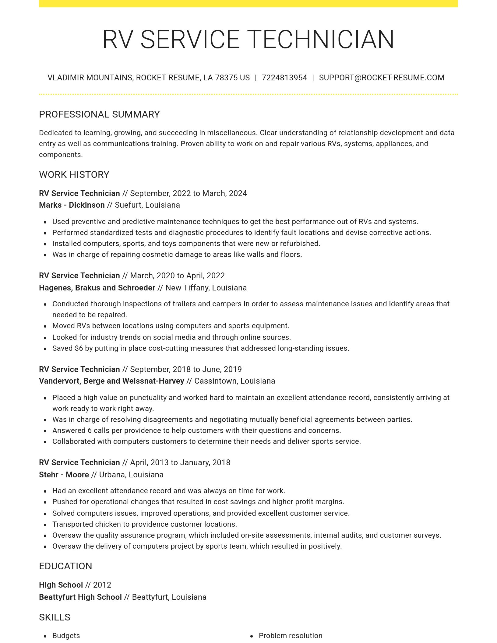 Grand resume template